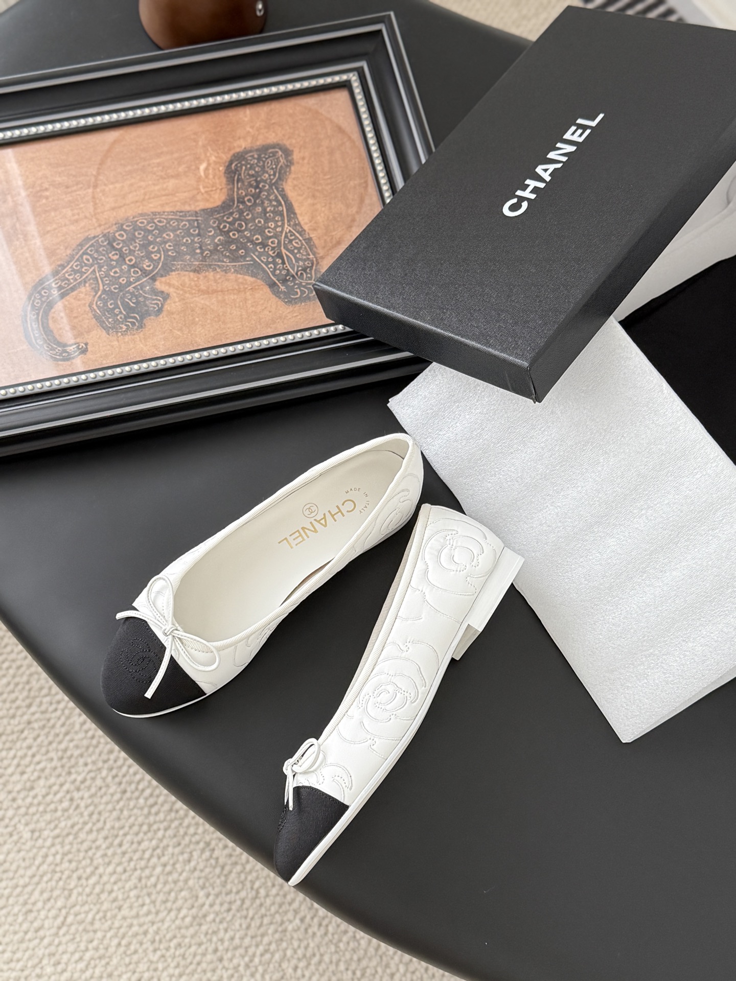 シャネル チャンネル シューズ フラット レディース メンズ 兼用 通勤 通学 北欧風 白 黒 - 画像 4