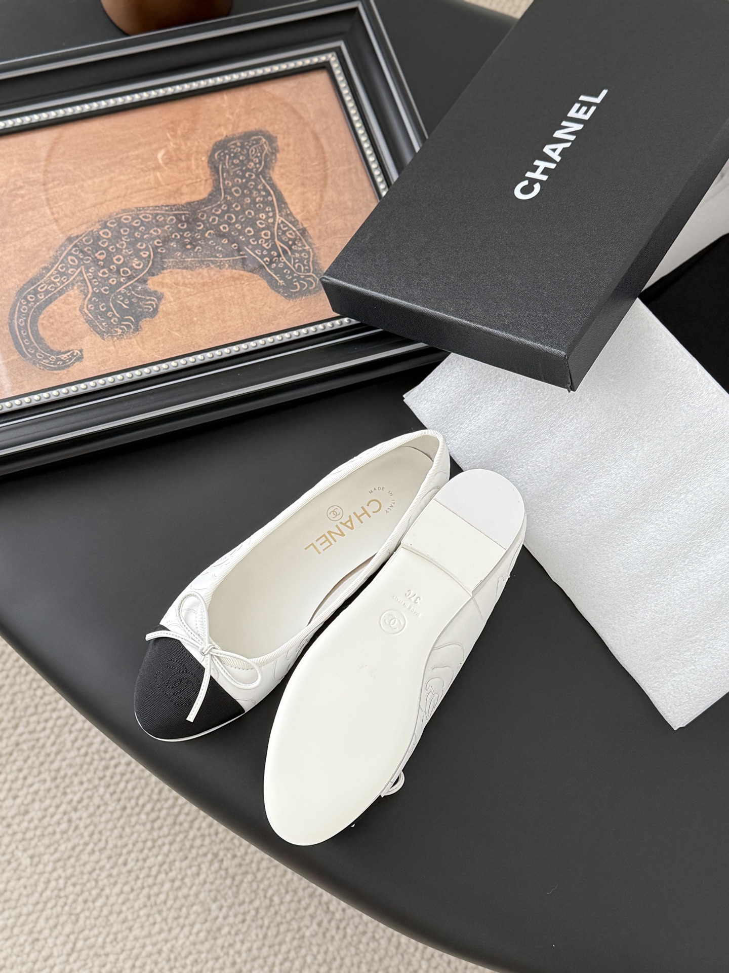 シャネル チャンネル シューズ フラット レディース メンズ 兼用 通勤 通学 北欧風 白 黒 - 画像 5