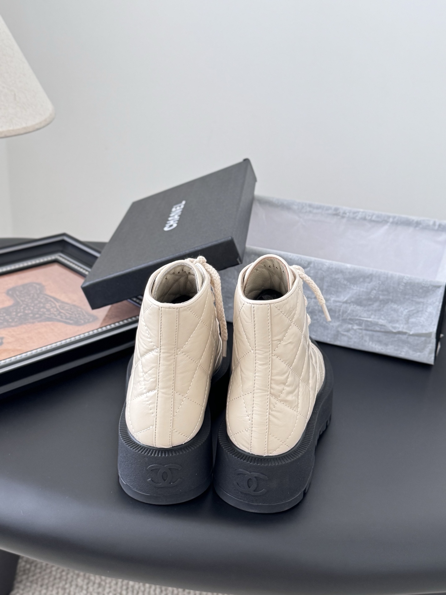 CHANEL シャネル ブーツ レディース メンズ兼用 通勤 通学 軽量 大容量 ベージュ 黒 2WAY 丸洗いOK - 画像 6