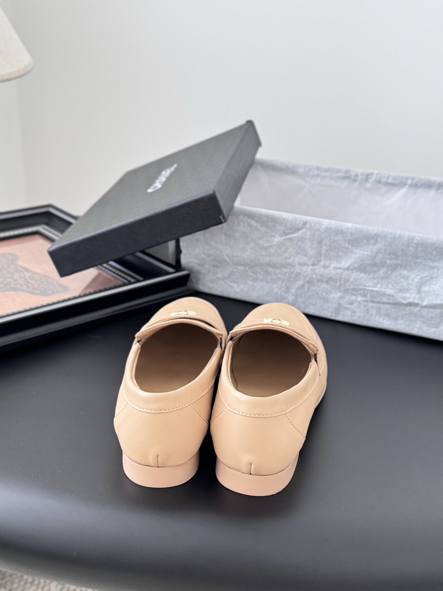 シャネル シャネル ローファー レディース メンズ 兼用 通勤 通学 シンプル ベージュ - 画像 6