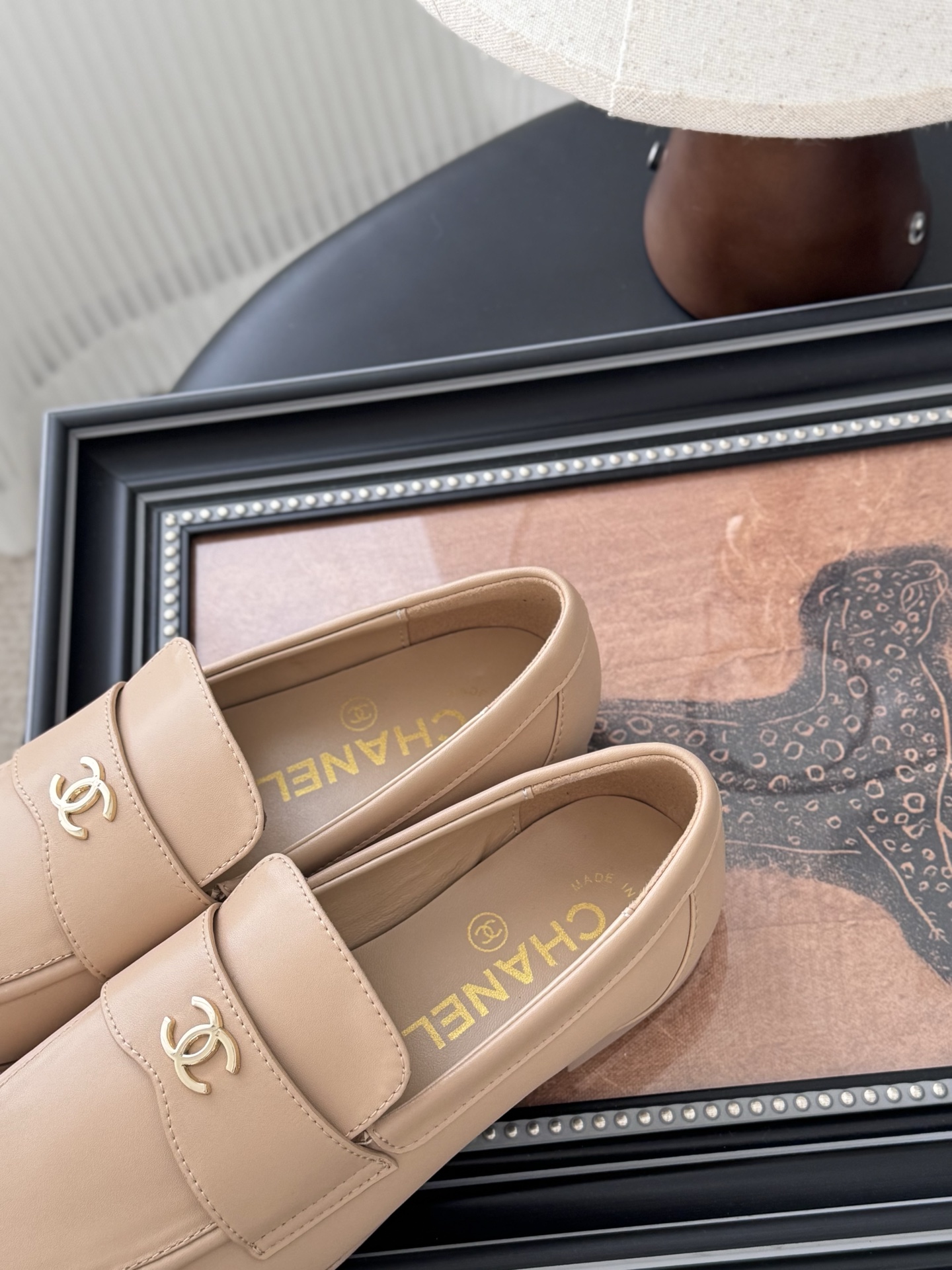 シャネル シャネル ローファー レディース メンズ 兼用 通勤 通学 シンプル ベージュ - 画像 8