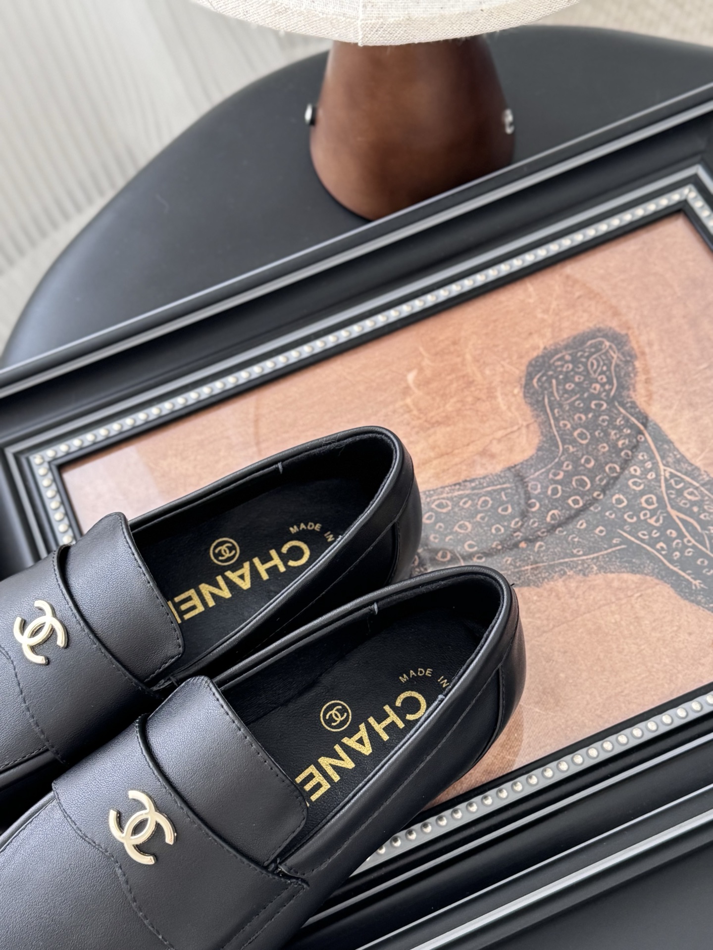 シャネル ローファー レディース メンズ 兼用 通勤 通学 シンプル 黒 - 画像 8