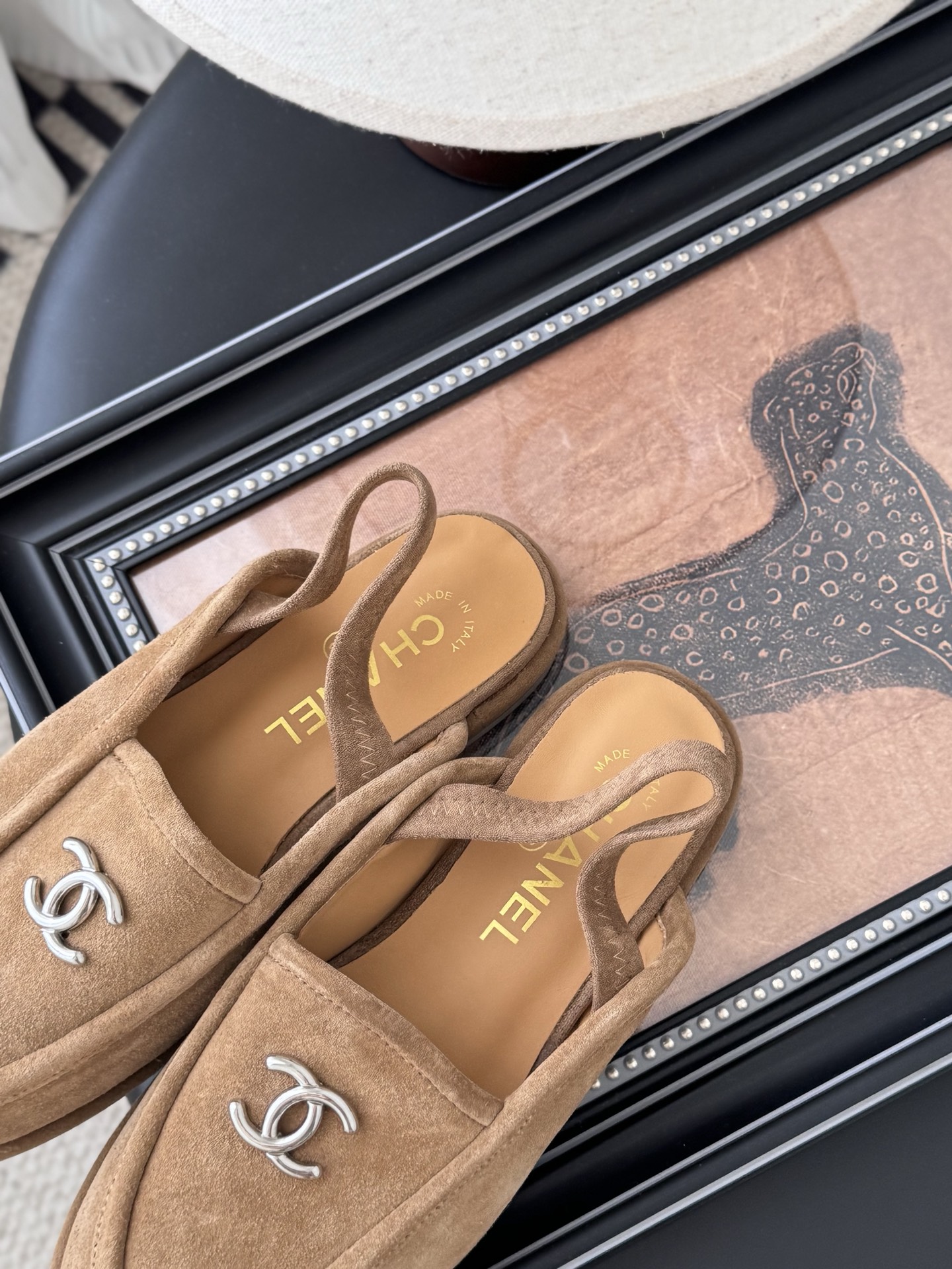 CHANEL シャネル ローファー 本革 フラットシューズ ベージュ - 画像 8