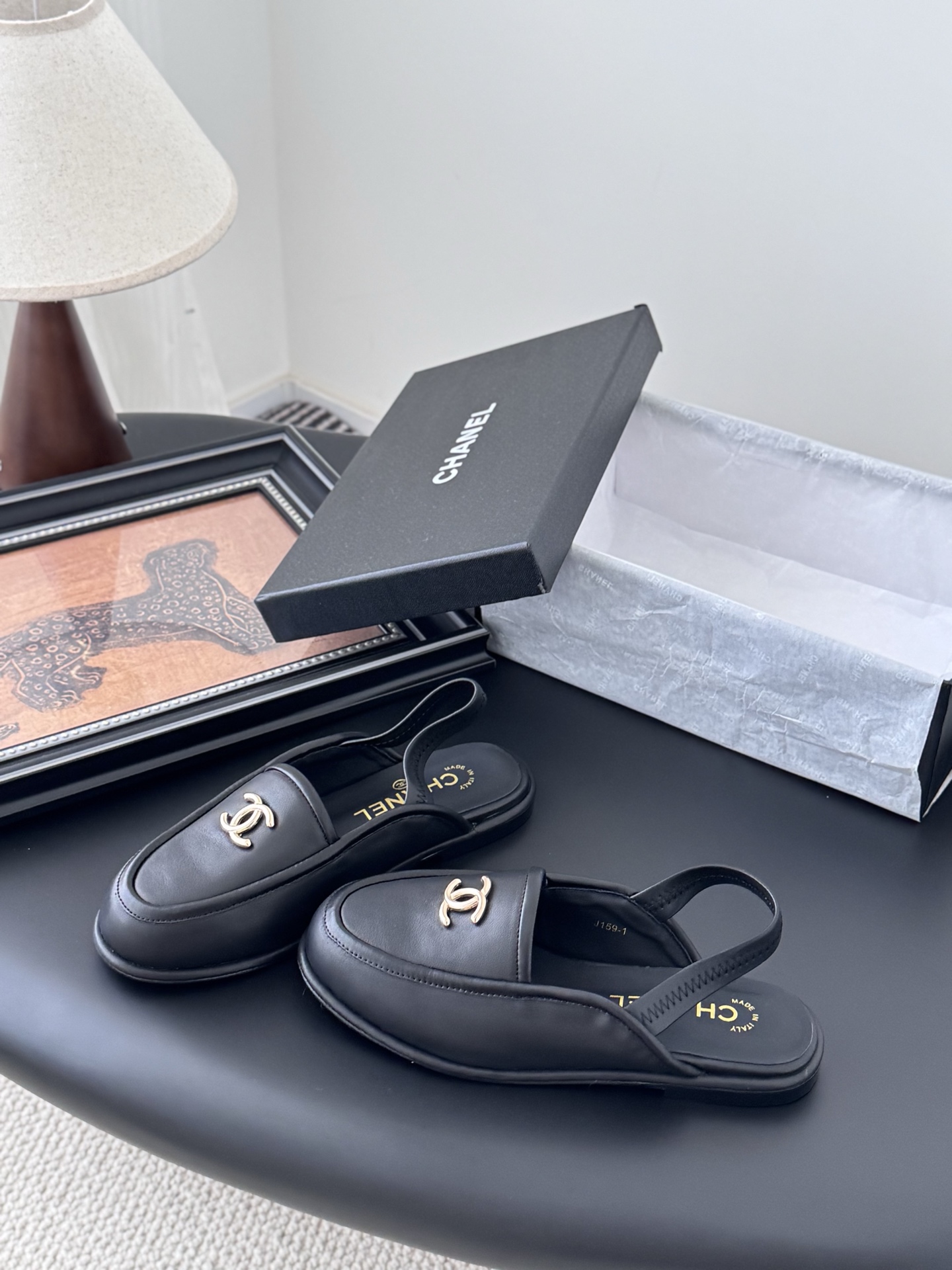 シャネル ローファー レディース メンズ 兼用 ファッション プレーン シンプル 黒 - 画像 2