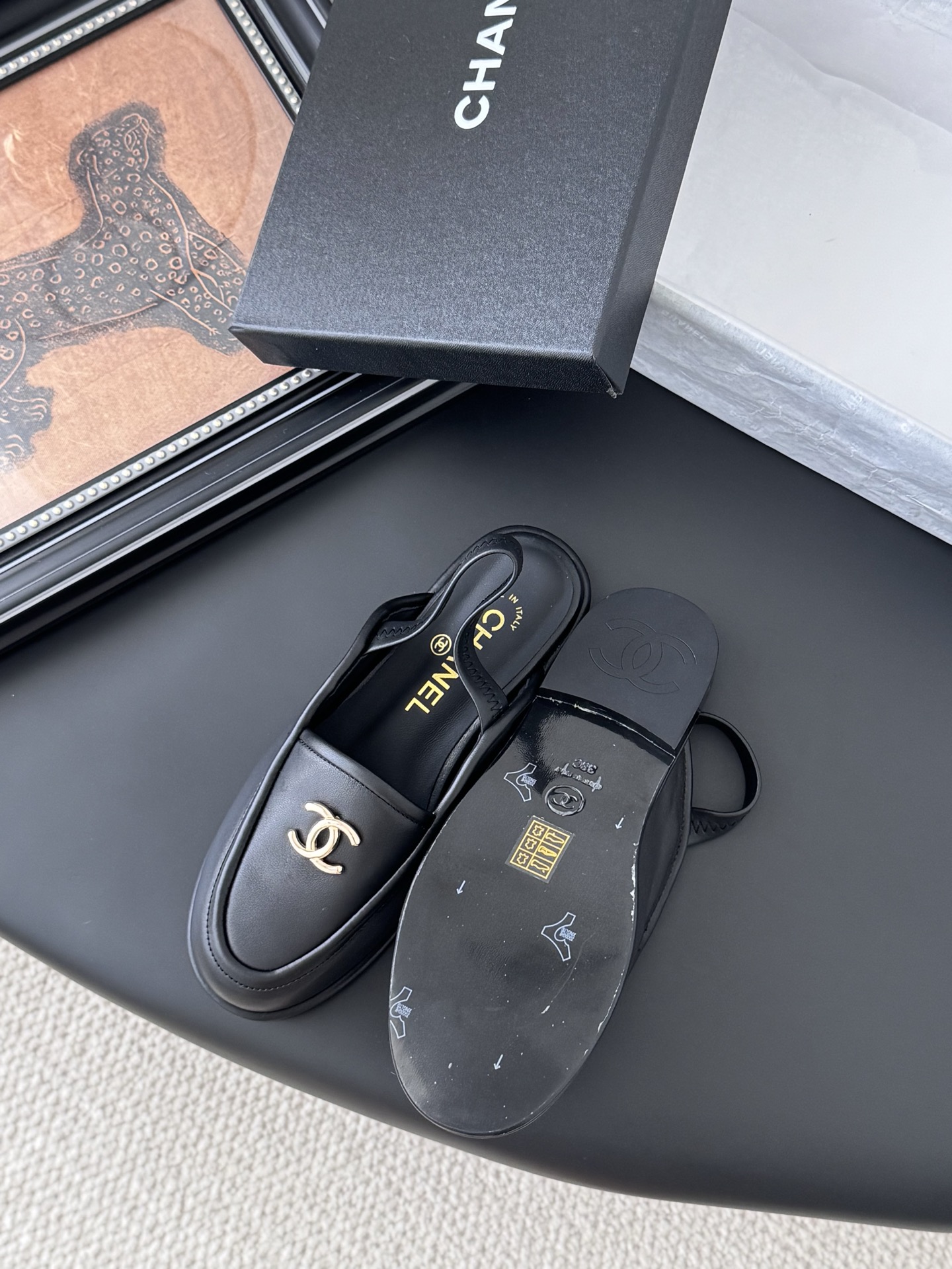 シャネル ローファー レディース メンズ 兼用 ファッション プレーン シンプル 黒 - 画像 4