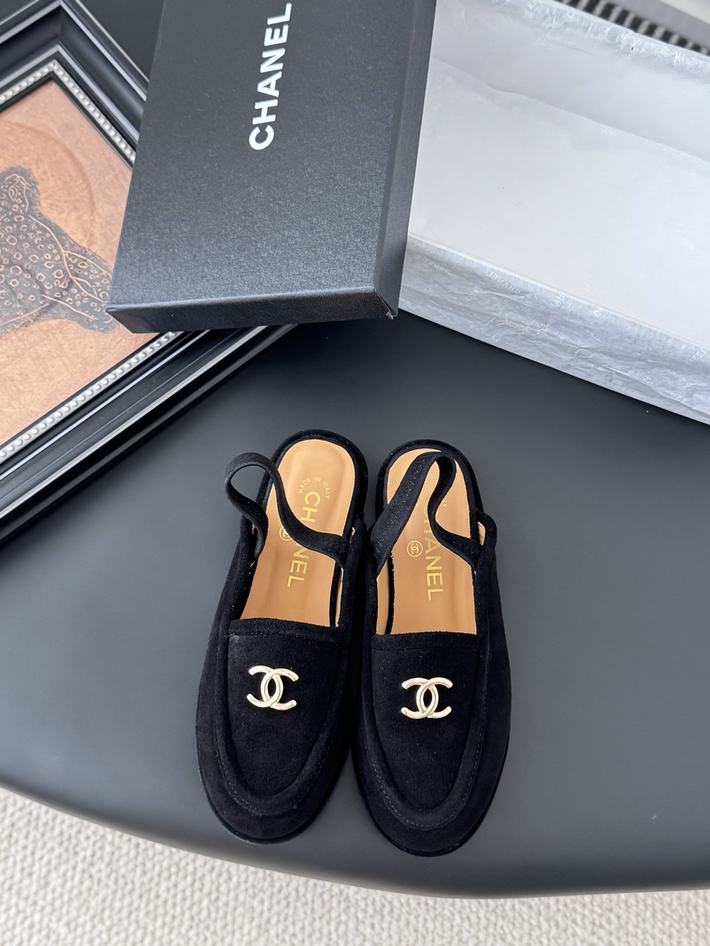 CHANEL シャネル ローファー 本革 ブラック