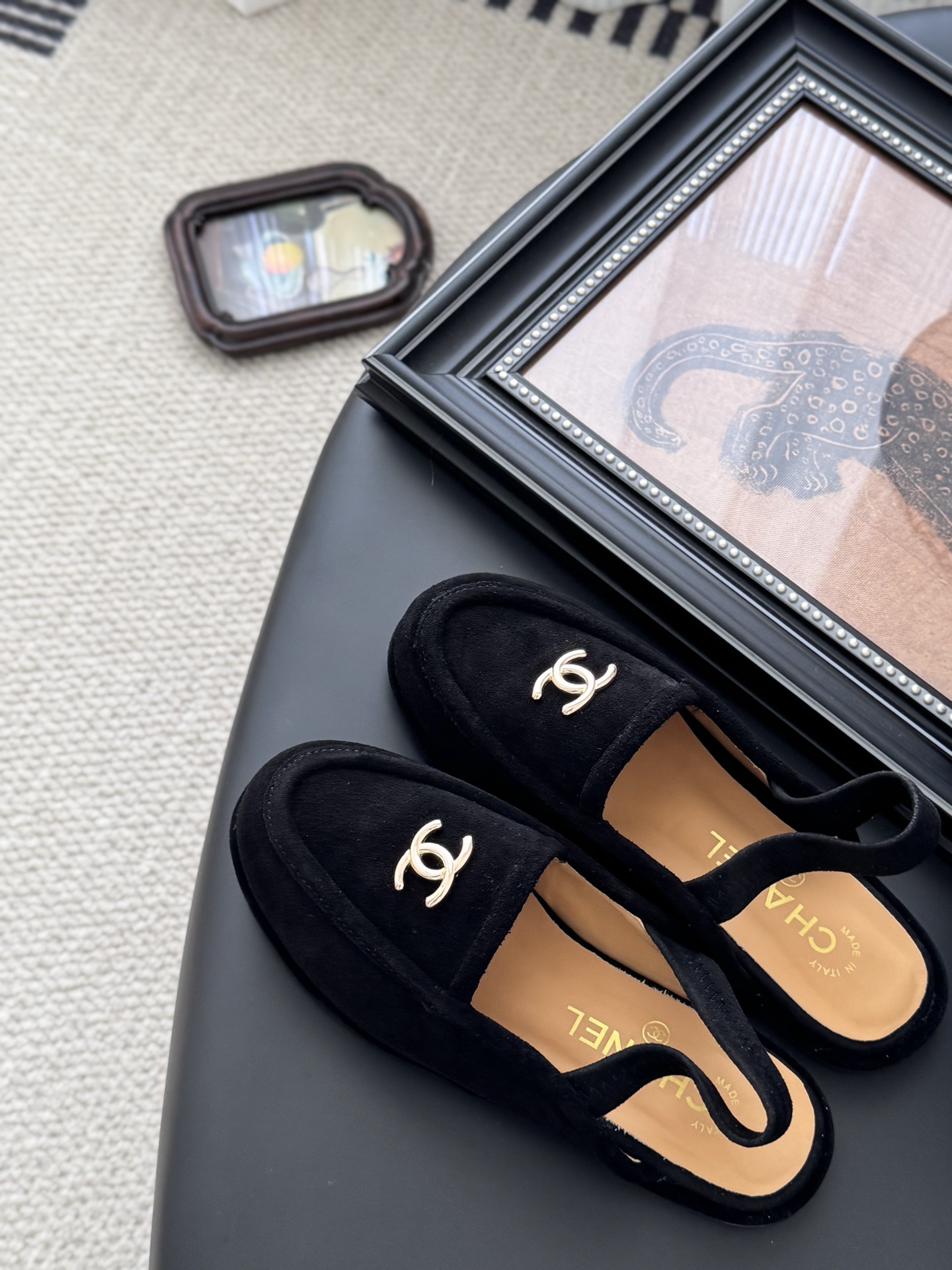 CHANEL シャネル ローファー 本革 ブラック - 画像 5