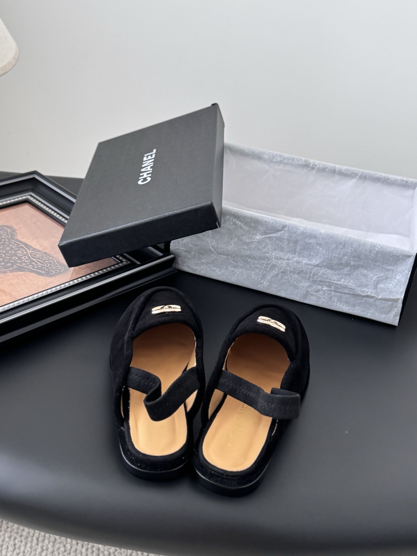 CHANEL シャネル ローファー 本革 ブラック - 画像 6