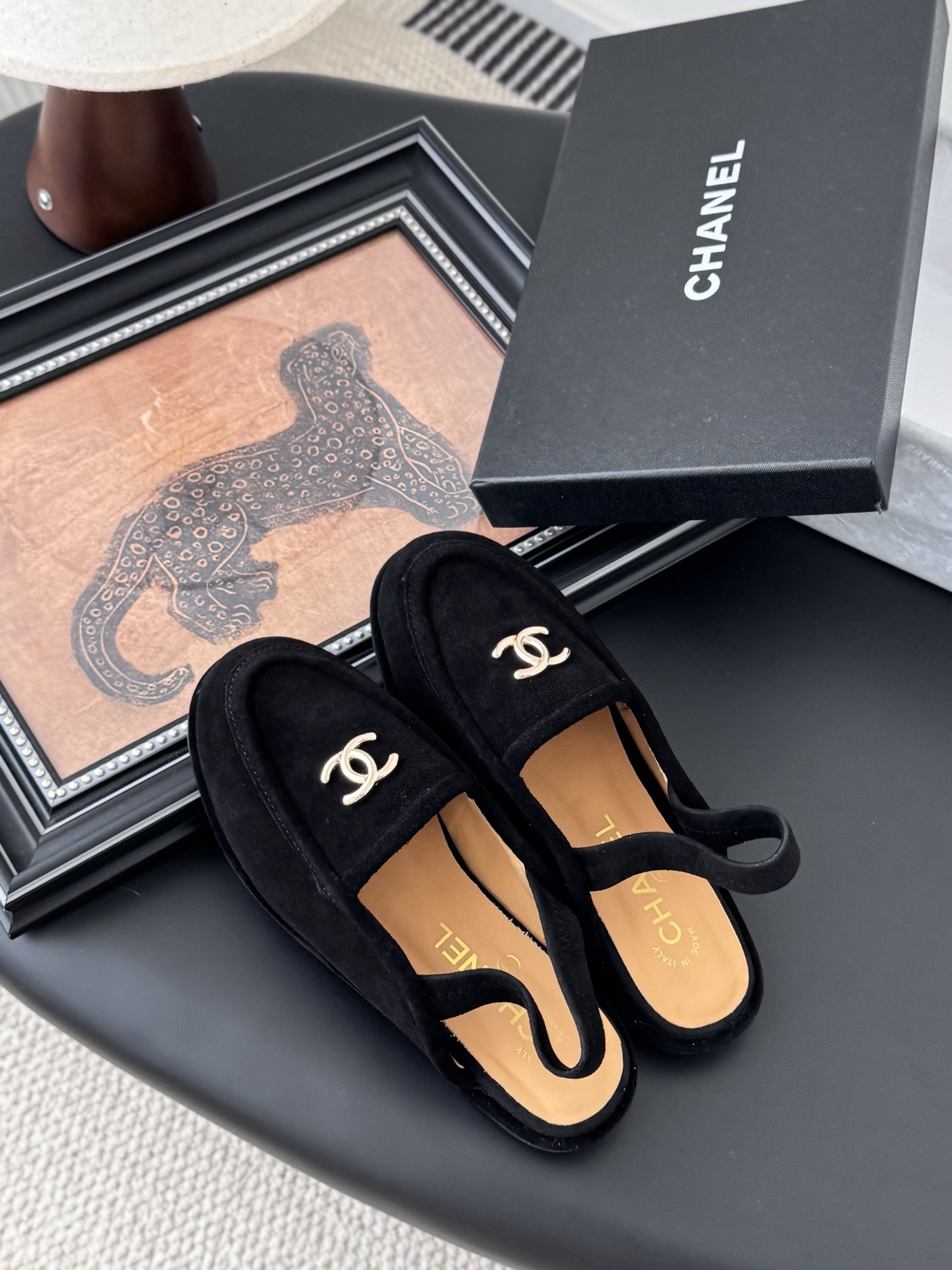 CHANEL シャネル ローファー 本革 ブラック - 画像 7