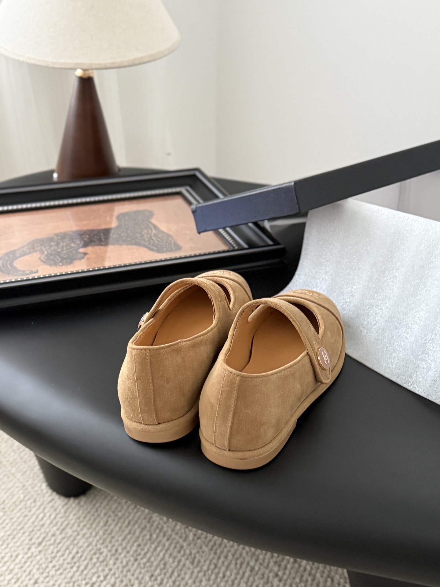 CHANEL シャネル マリージュ レディース メンズ兼用 シンプル 高級感 黒 ベージュ 38サイズ 丸洗いOK 通勤 通学 旅行 2WAY ローファー 35文字 - 画像 3