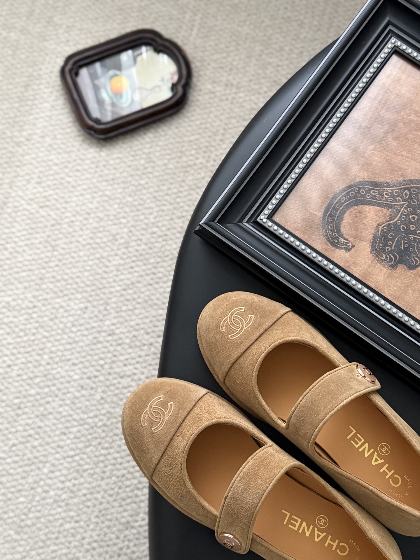 CHANEL シャネル マリージュ レディース メンズ兼用 シンプル 高級感 黒 ベージュ 38サイズ 丸洗いOK 通勤 通学 旅行 2WAY ローファー 35文字 - 画像 7