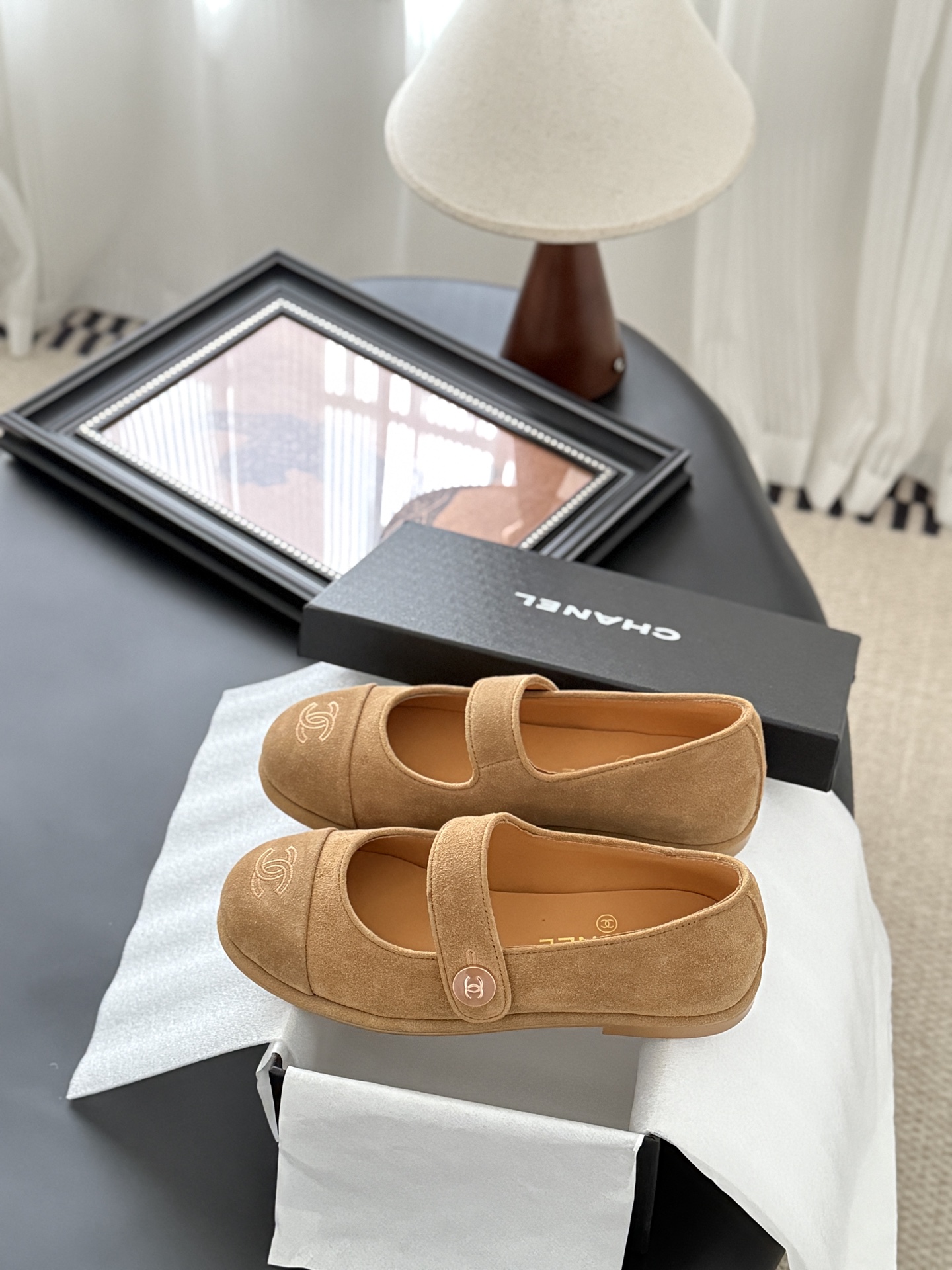 CHANEL シャネル マリージュ レディース メンズ兼用 シンプル 高級感 黒 ベージュ 38サイズ 丸洗いOK 通勤 通学 旅行 2WAY ローファー 35文字 - 画像 9