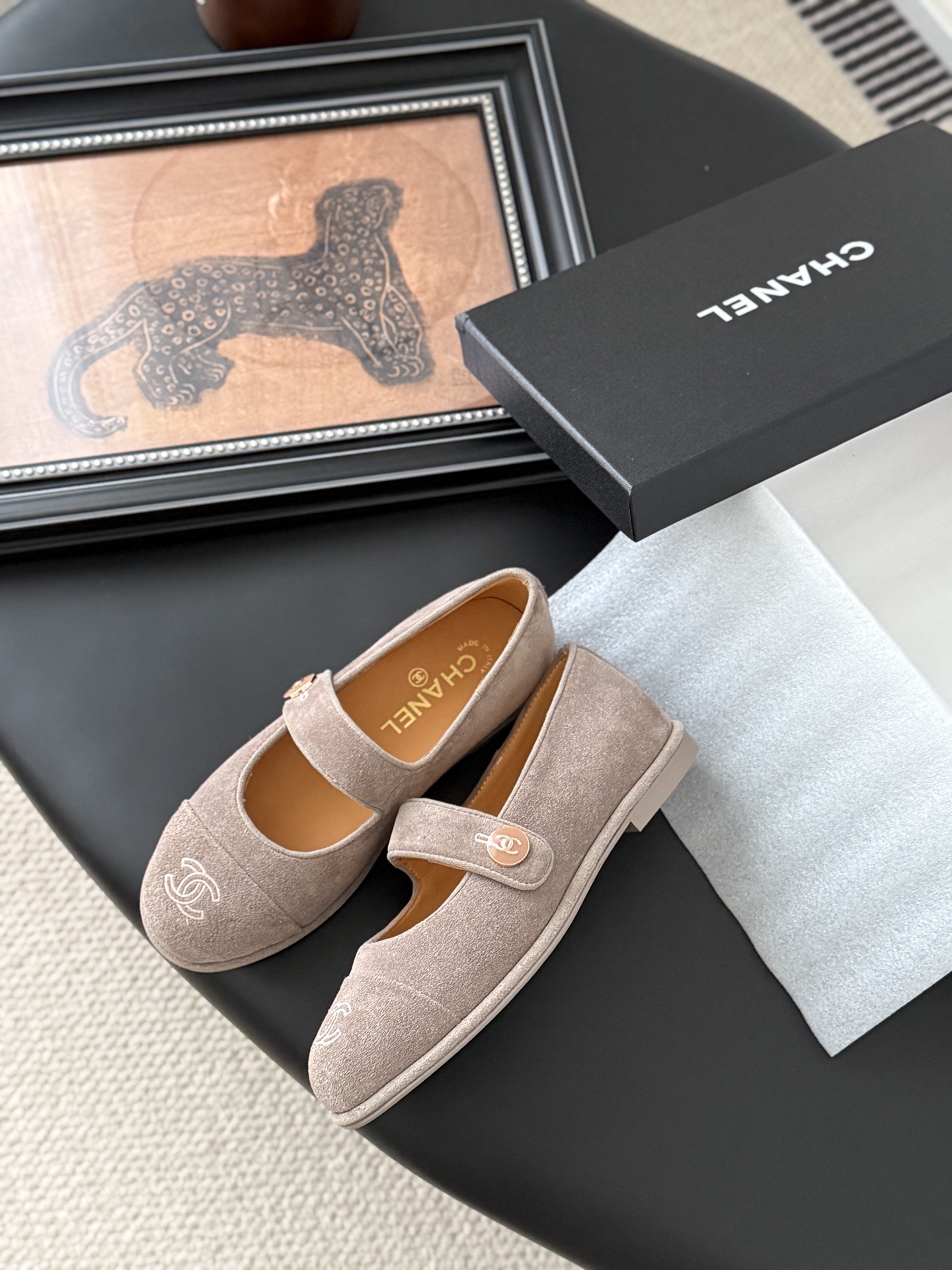 CHANEL シャネル マリー ジャック ロエベ ロエベ レディース メンズ 兼用 フェイク ベージュ 通勤 通学 シンプル 低反発 軽量 丸洗いOK - 画像 4