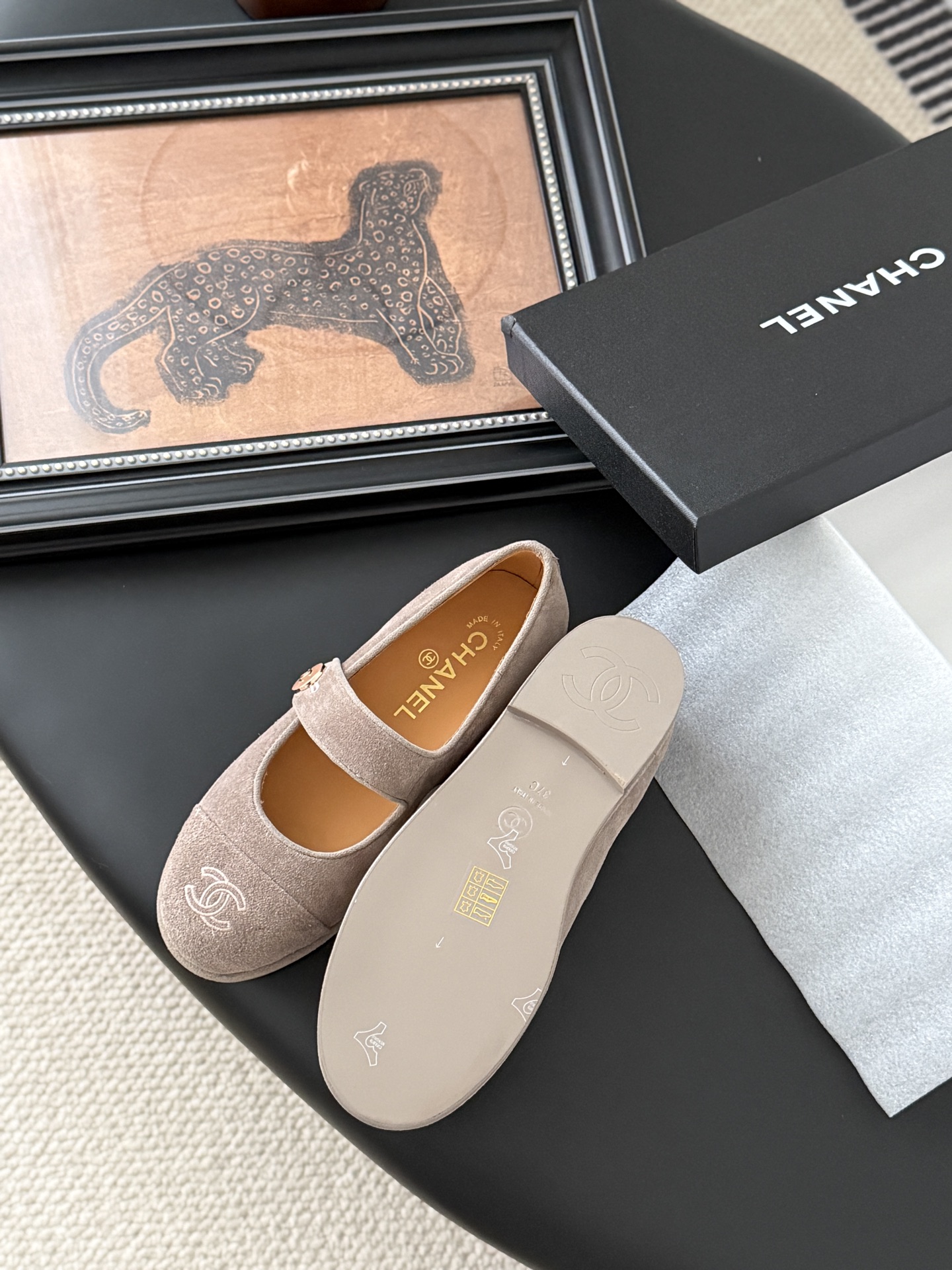 CHANEL シャネル マリー ジャック ロエベ ロエベ レディース メンズ 兼用 フェイク ベージュ 通勤 通学 シンプル 低反発 軽量 丸洗いOK - 画像 5