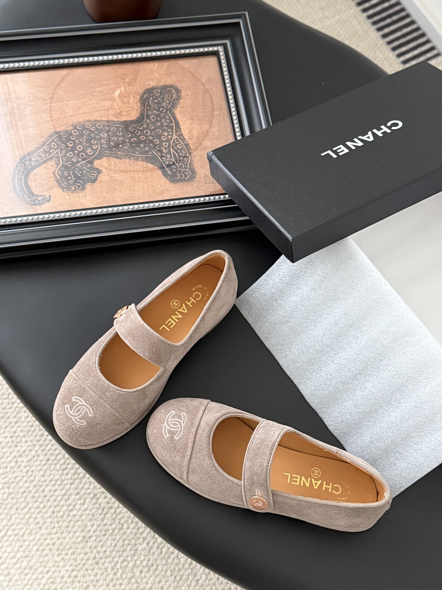 CHANEL シャネル マリー ジャック ロエベ ロエベ レディース メンズ 兼用 フェイク ベージュ 通勤 通学 シンプル 低反発 軽量 丸洗いOK - 画像 6