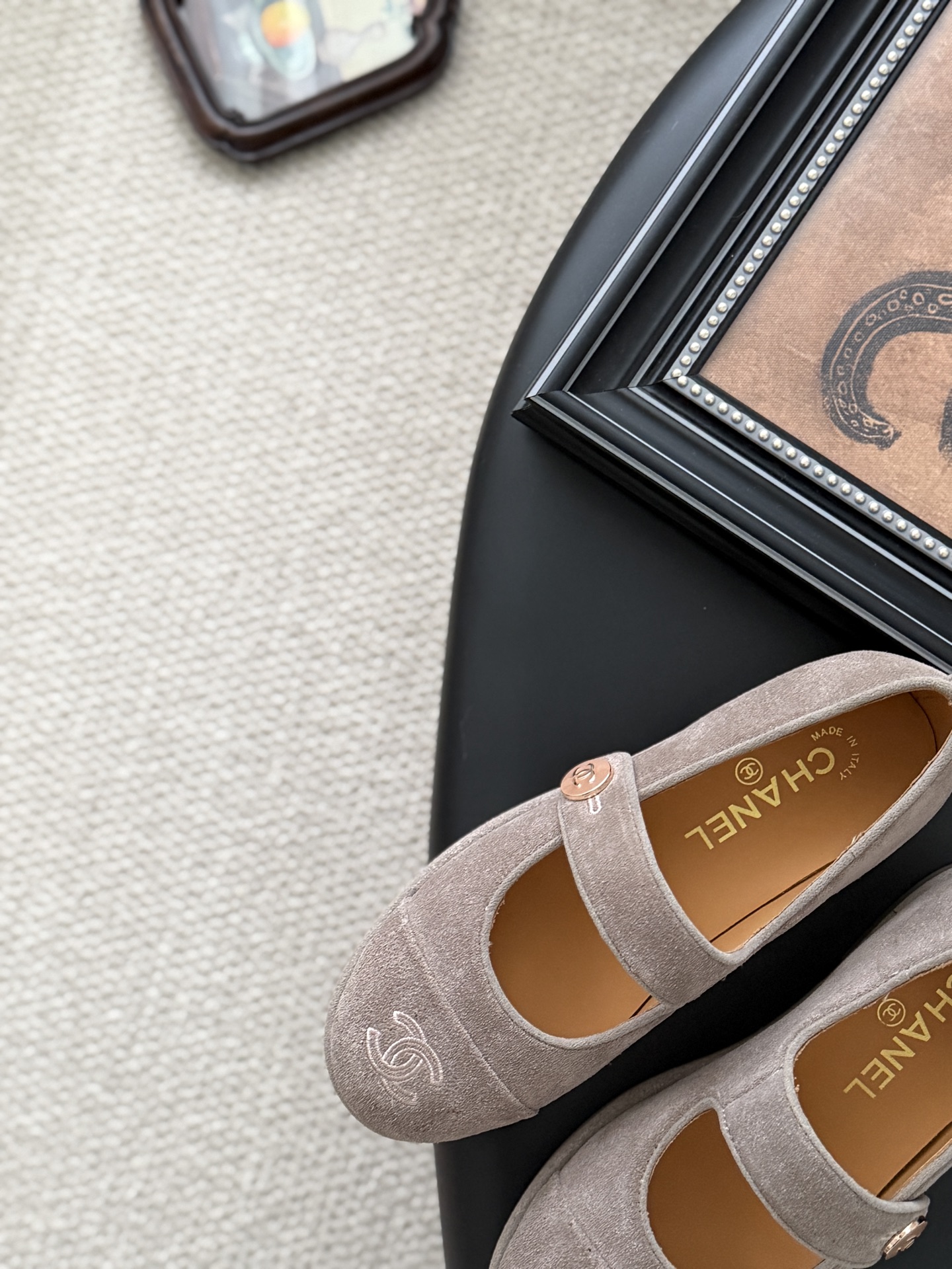 CHANEL シャネル マリー ジャック ロエベ ロエベ レディース メンズ 兼用 フェイク ベージュ 通勤 通学 シンプル 低反発 軽量 丸洗いOK - 画像 7