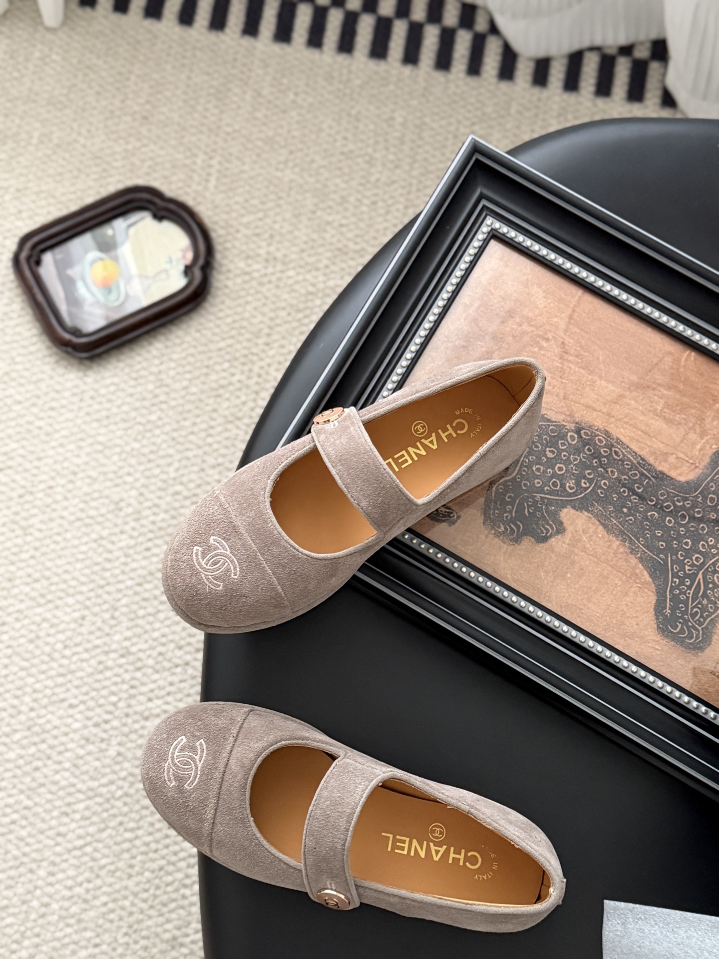 CHANEL シャネル マリー ジャック ロエベ ロエベ レディース メンズ 兼用 フェイク ベージュ 通勤 通学 シンプル 低反発 軽量 丸洗いOK - 画像 8