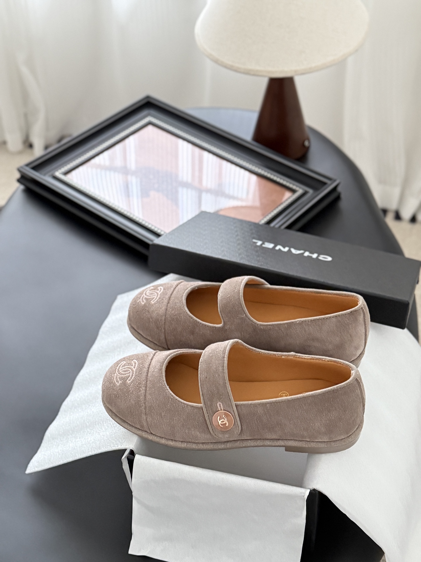 CHANEL シャネル マリー ジャック ロエベ ロエベ レディース メンズ 兼用 フェイク ベージュ 通勤 通学 シンプル 低反発 軽量 丸洗いOK - 画像 9