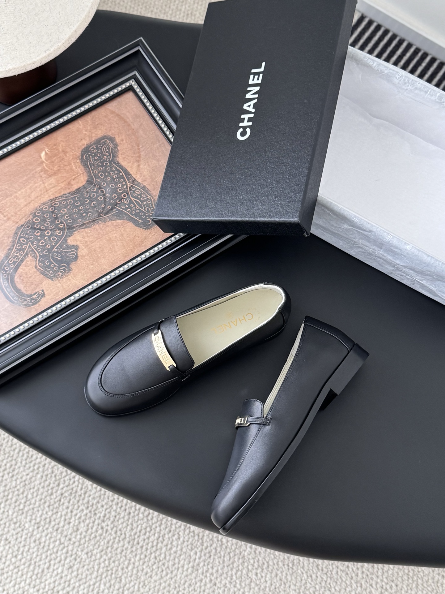 CHANEL シャネル ローファー レディース メンズ 兼用 通勤 通学 黒 高級感 36 37 38 39 40 41 42 43 44 45 46 47 48 49 50 - 画像 3