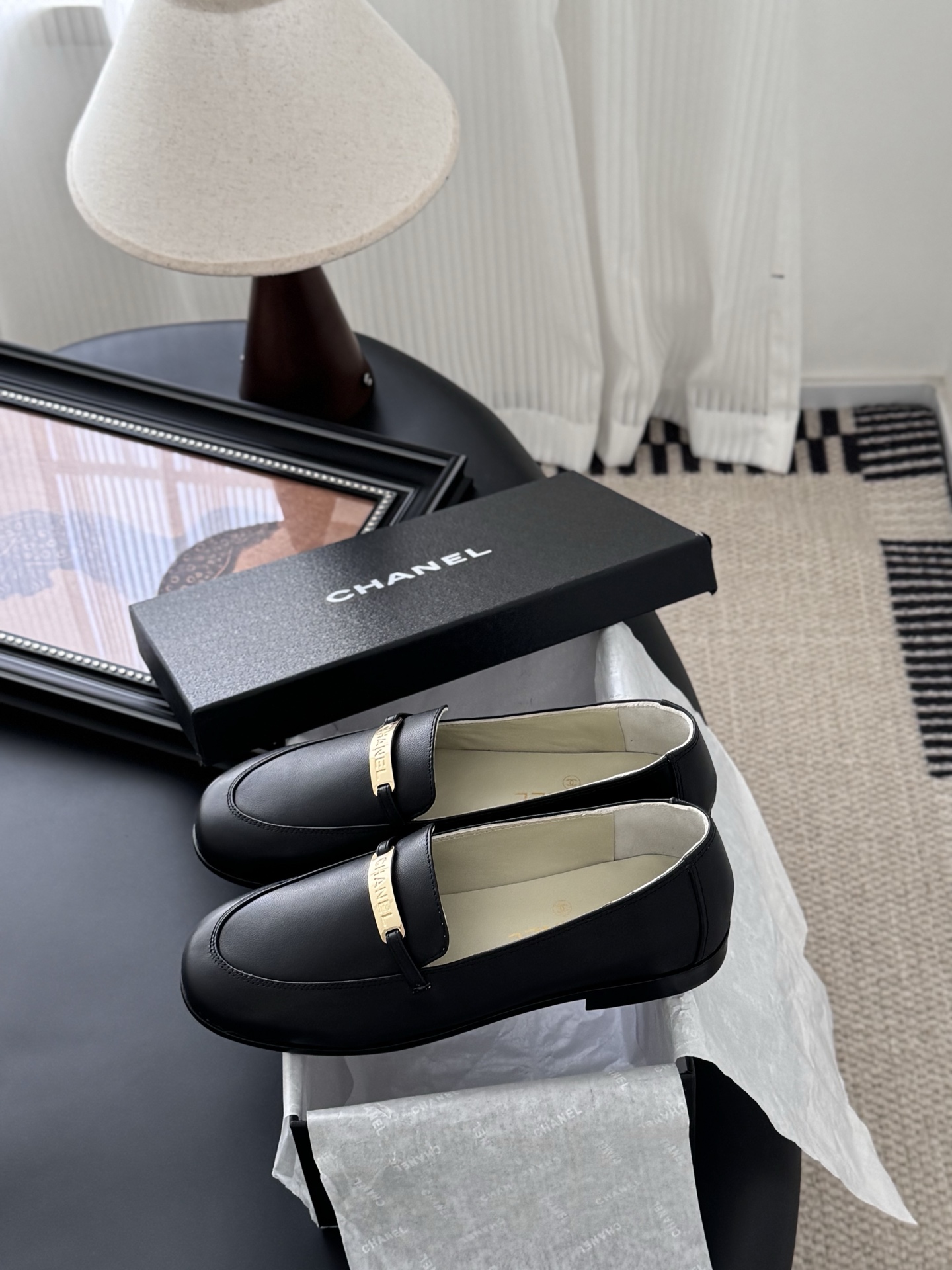 CHANEL シャネル ローファー レディース メンズ 兼用 通勤 通学 黒 高級感 36 37 38 39 40 41 42 43 44 45 46 47 48 49 50 - 画像 9