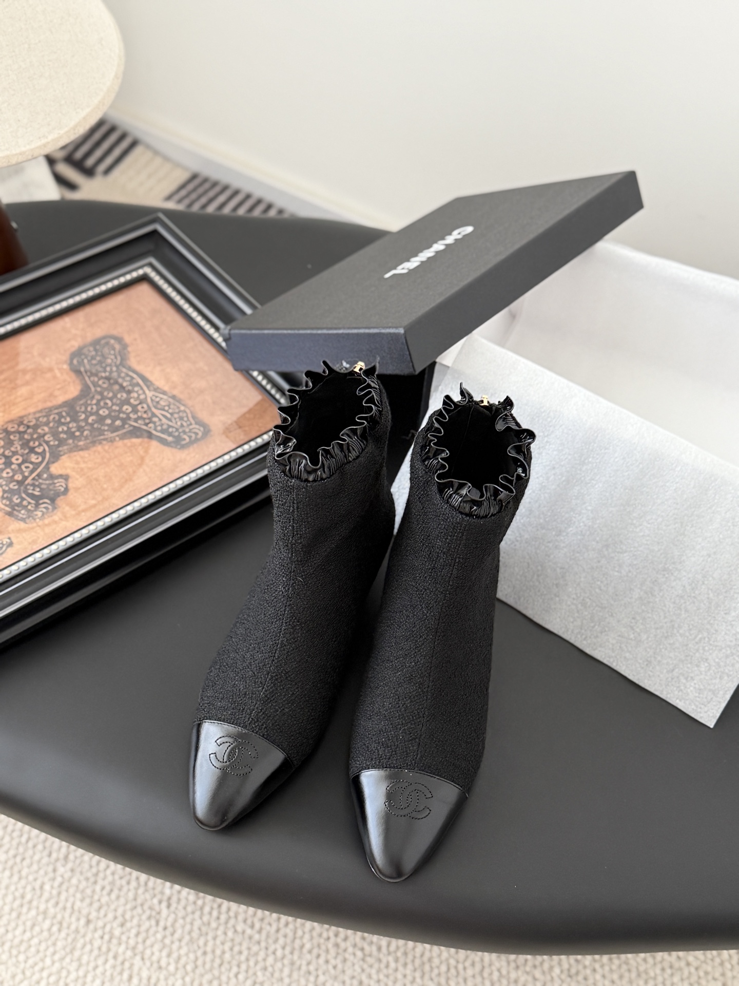 シャネル シャネル風 ブーツ レディース メンズ 兼用 通勤 通学 黒 2WAY 軽量 大容量 撥水 シンプル 高級感