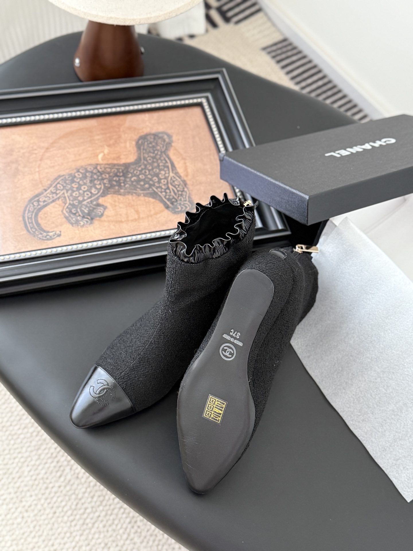 シャネル シャネル風 ブーツ レディース メンズ 兼用 通勤 通学 黒 2WAY 軽量 大容量 撥水 シンプル 高級感 - 画像 5