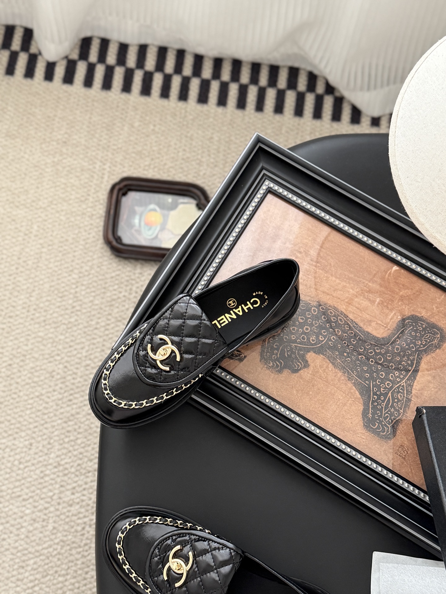 シャネル シューズ ローファー レディース メンズ 兼用 通勤 通学 シンプル 黒 2WAY 丸洗いOK - 画像 8
