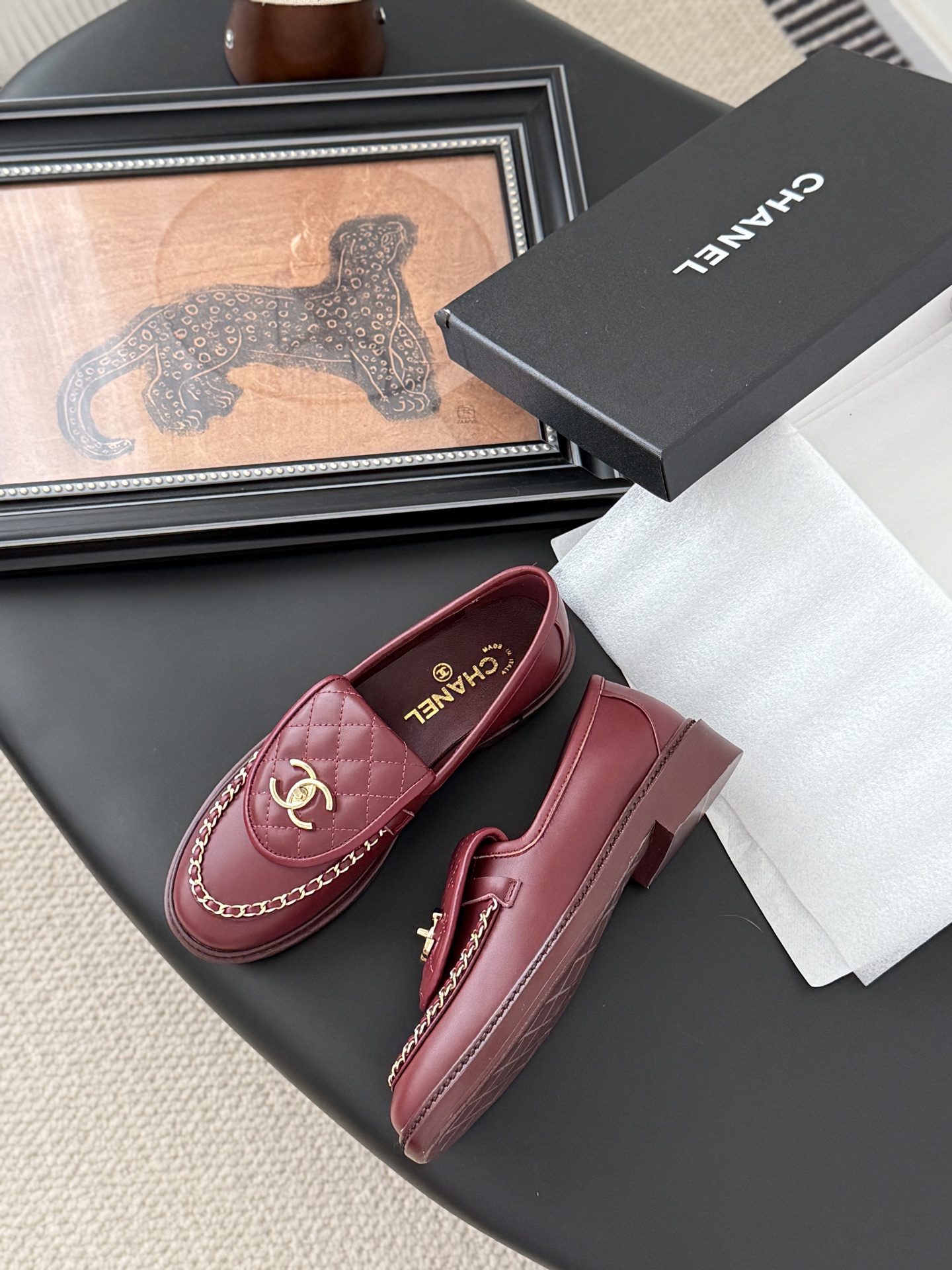 CHANEL シャネル ローファー レディース メンズ兼用 通勤 通学 シンプル ブラウン 2WAY 高級感 ローファー 00083 - 画像 4