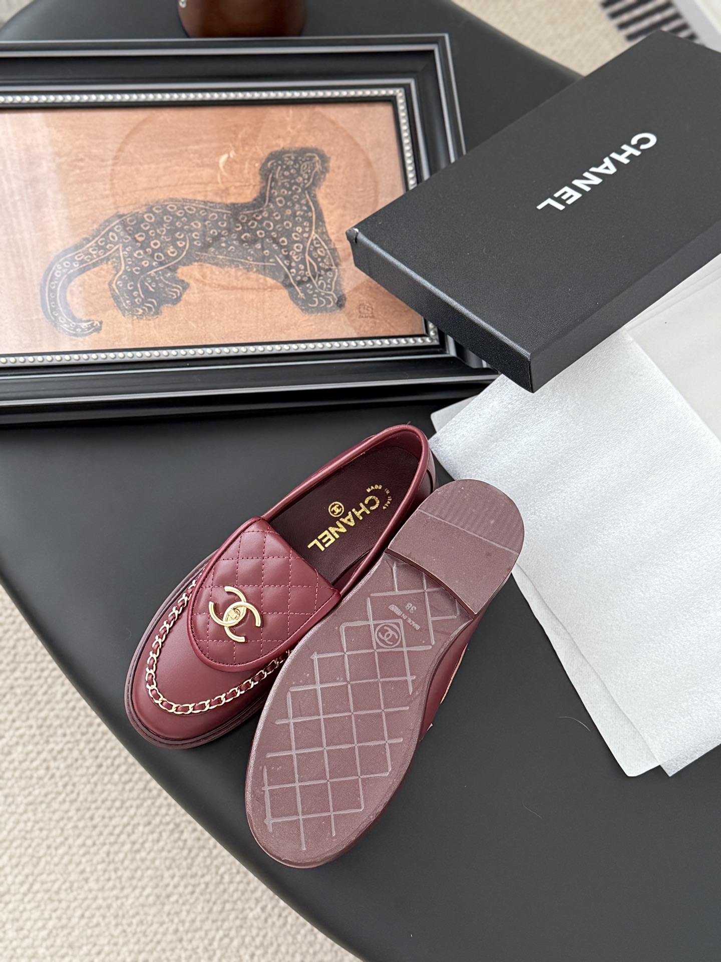 CHANEL シャネル ローファー レディース メンズ兼用 通勤 通学 シンプル ブラウン 2WAY 高級感 ローファー 00083 - 画像 5