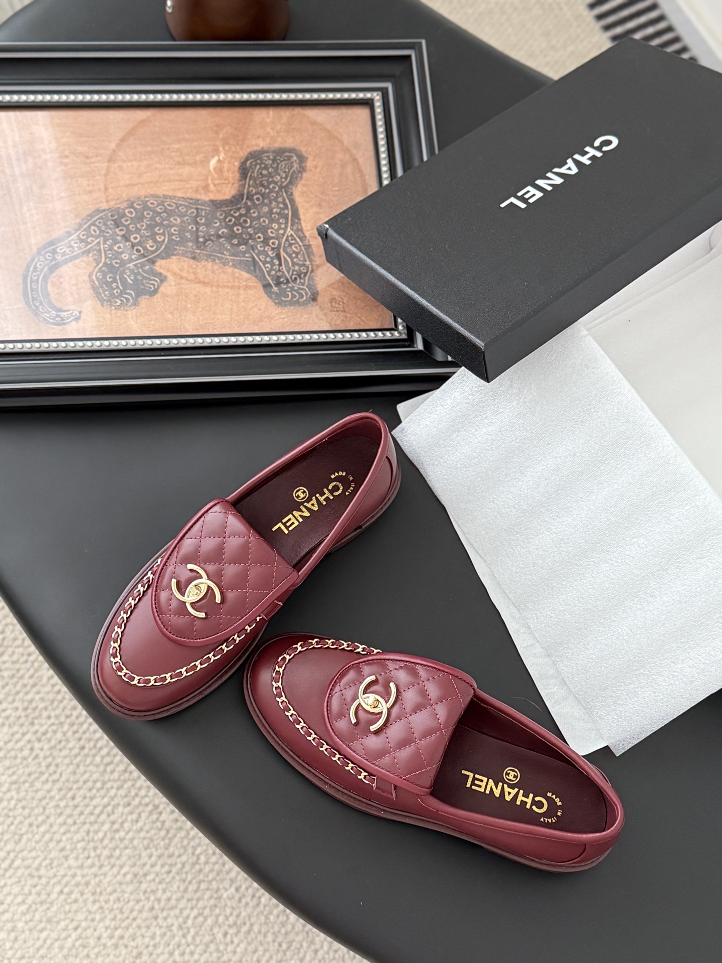 CHANEL シャネル ローファー レディース メンズ兼用 通勤 通学 シンプル ブラウン 2WAY 高級感 ローファー 00083 - 画像 6