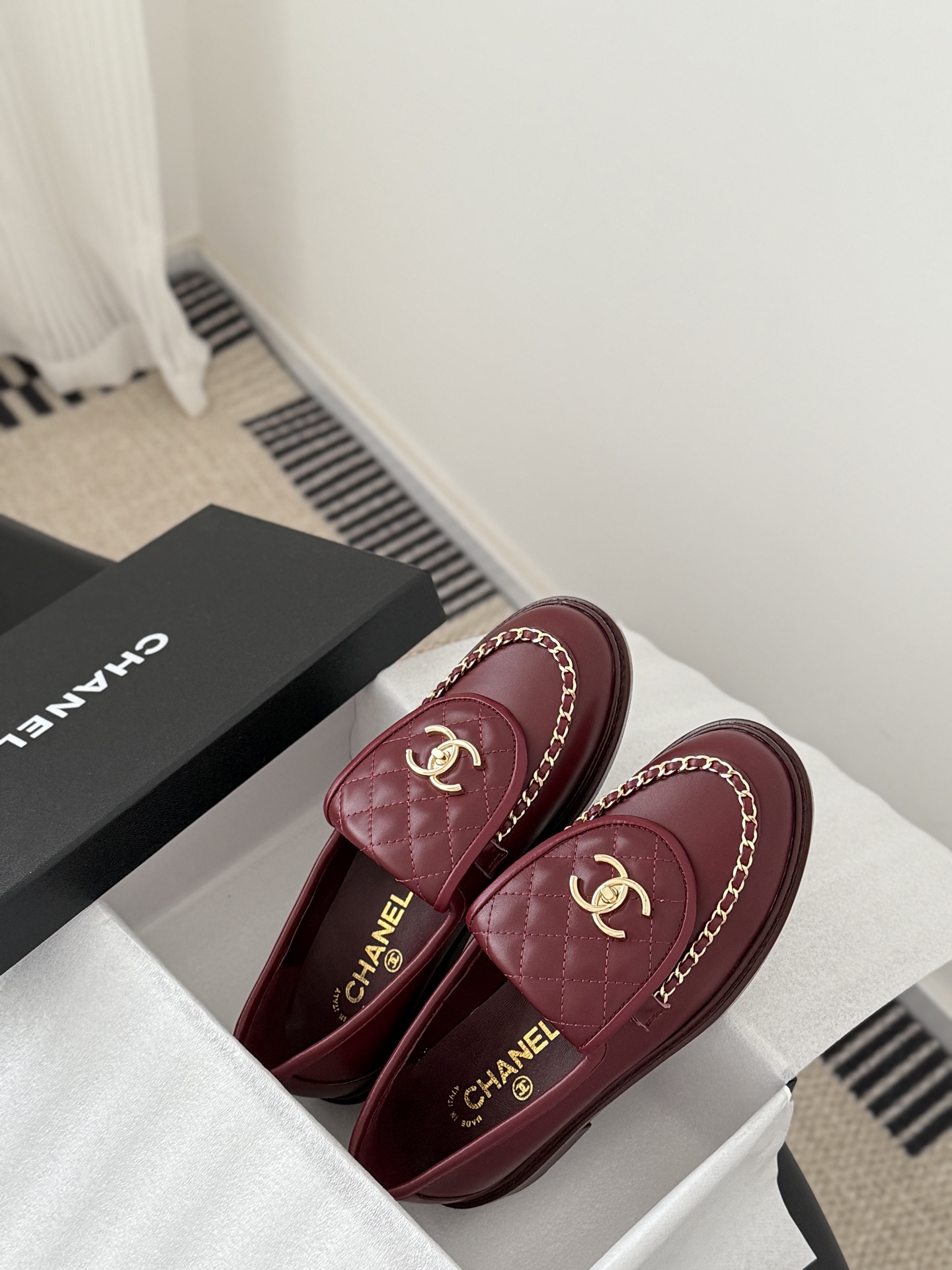 CHANEL シャネル ローファー レディース メンズ兼用 通勤 通学 シンプル ブラウン 2WAY 高級感 ローファー 00083 - 画像 8