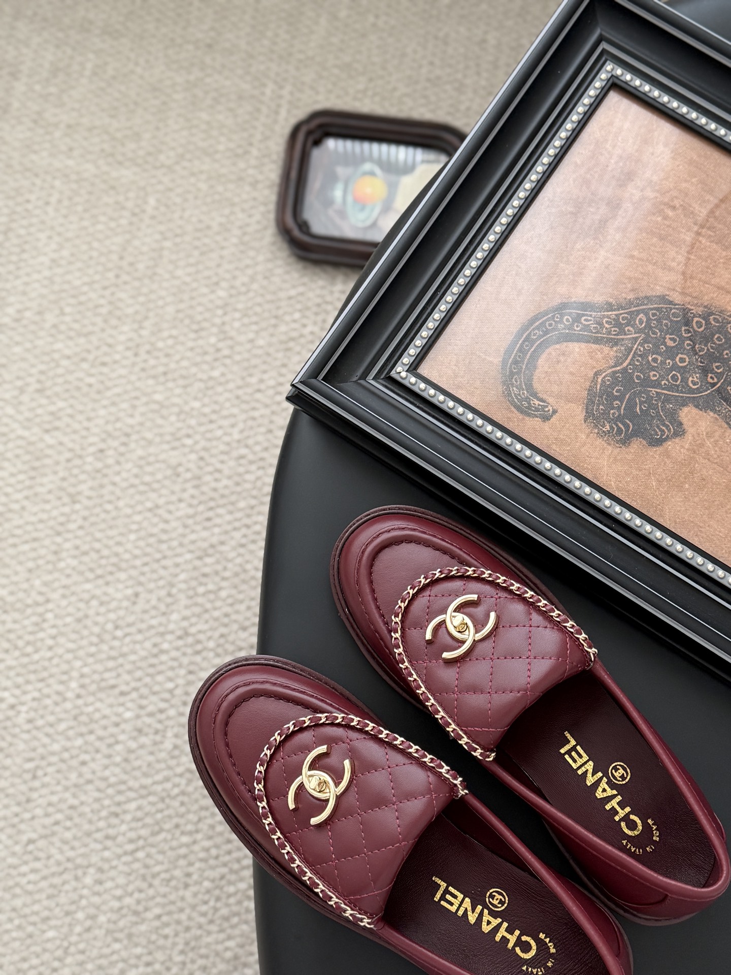 CHANEL シャネル ローファー 本革 フラットシューズ ブラック全1色 - 画像 7