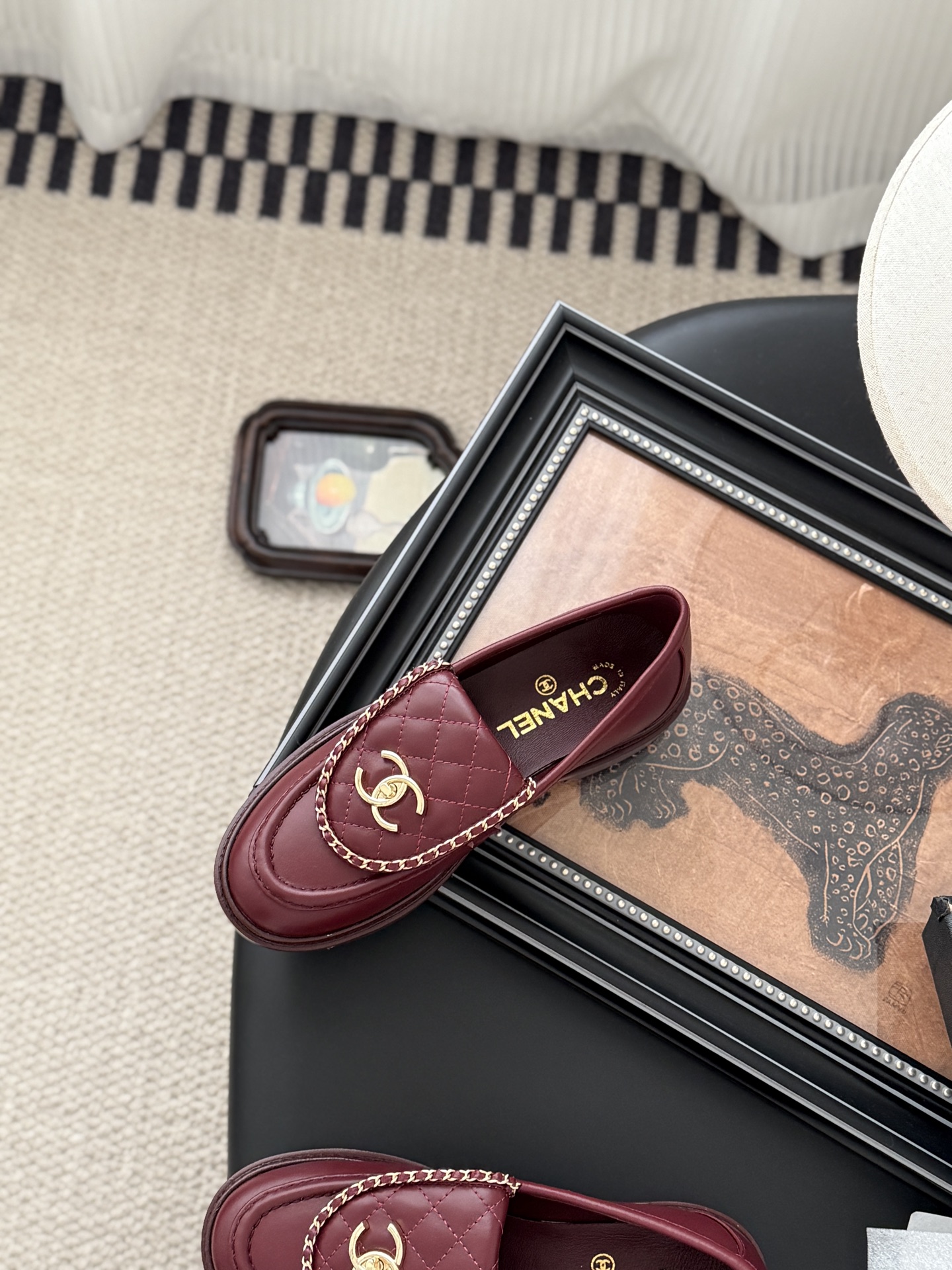 CHANEL シャネル ローファー 本革 フラットシューズ ブラック全1色 - 画像 8