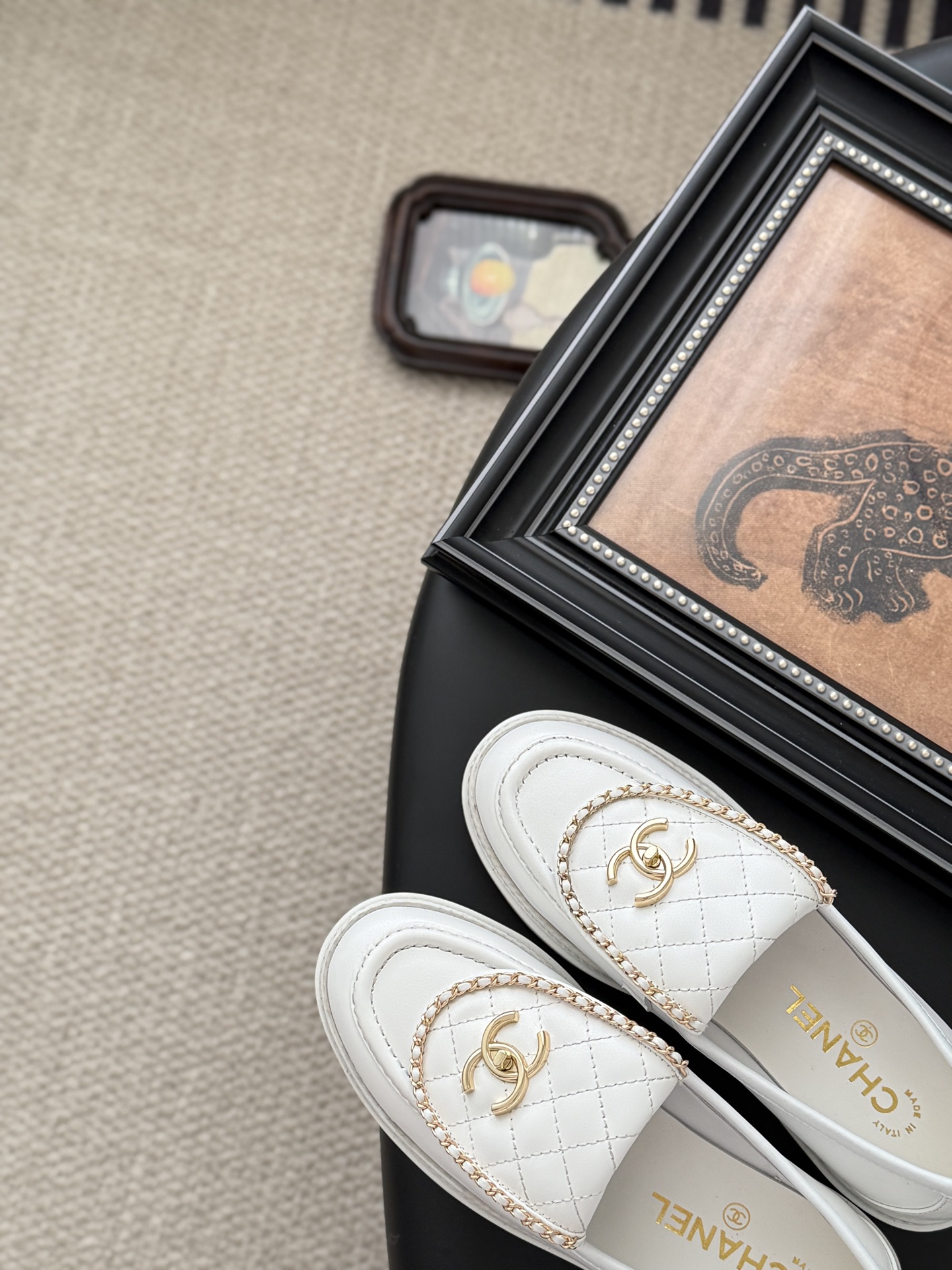 シャネル ローファー レディース メンズ 兼用 通勤 通学 ファッション 高級感 白 - 画像 7