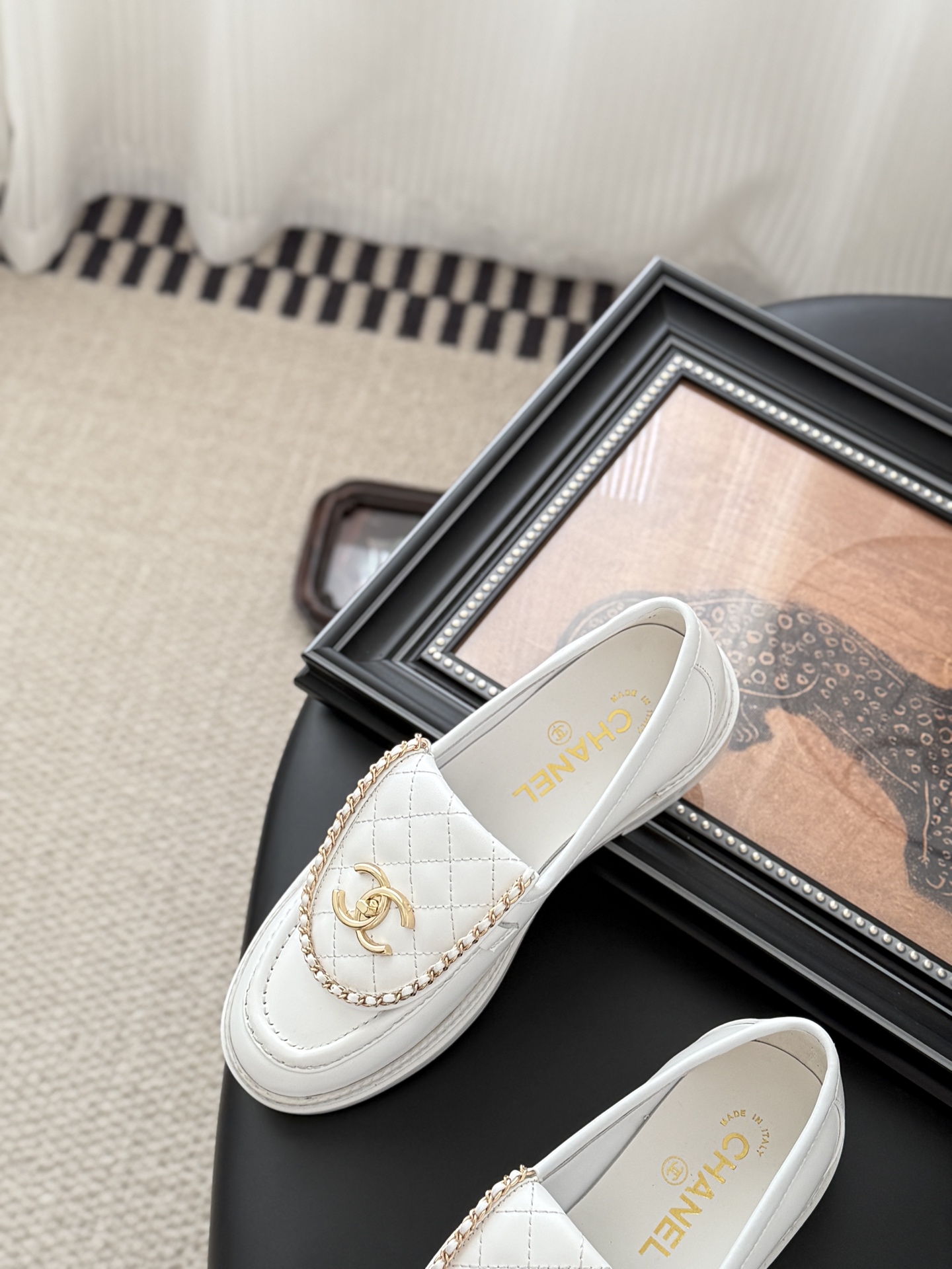 シャネル ローファー レディース メンズ 兼用 通勤 通学 ファッション 高級感 白 - 画像 8