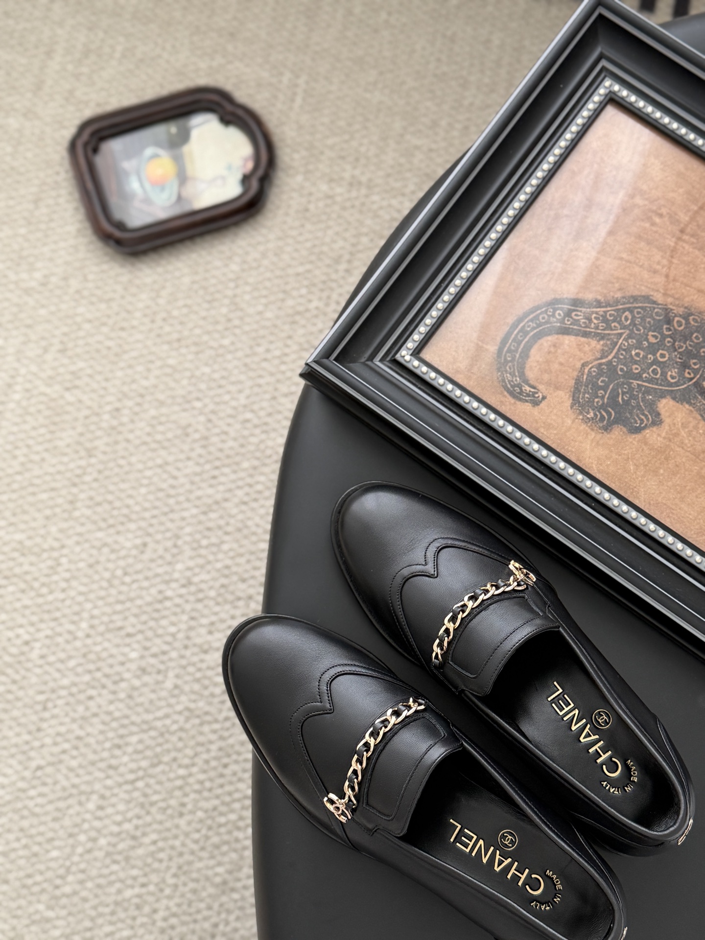 CHANEL シャネル ローファー 本革 通勤 黒色 - 画像 7