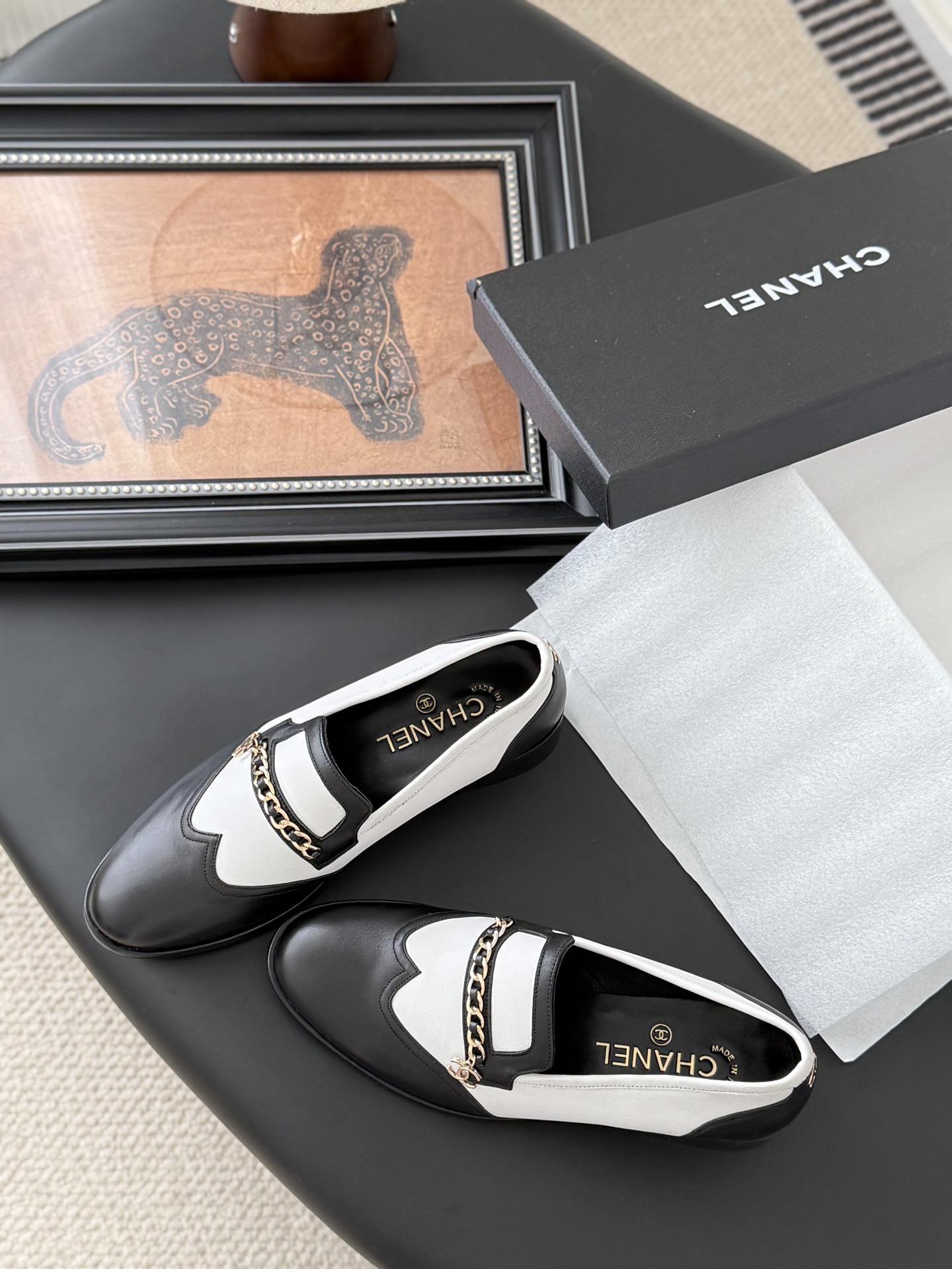 シャネル ローファー レディース メンズ 兼用 通勤 通学 シンプル ブラック ホワイト 2way シューズ 35〜60字 - 画像 6