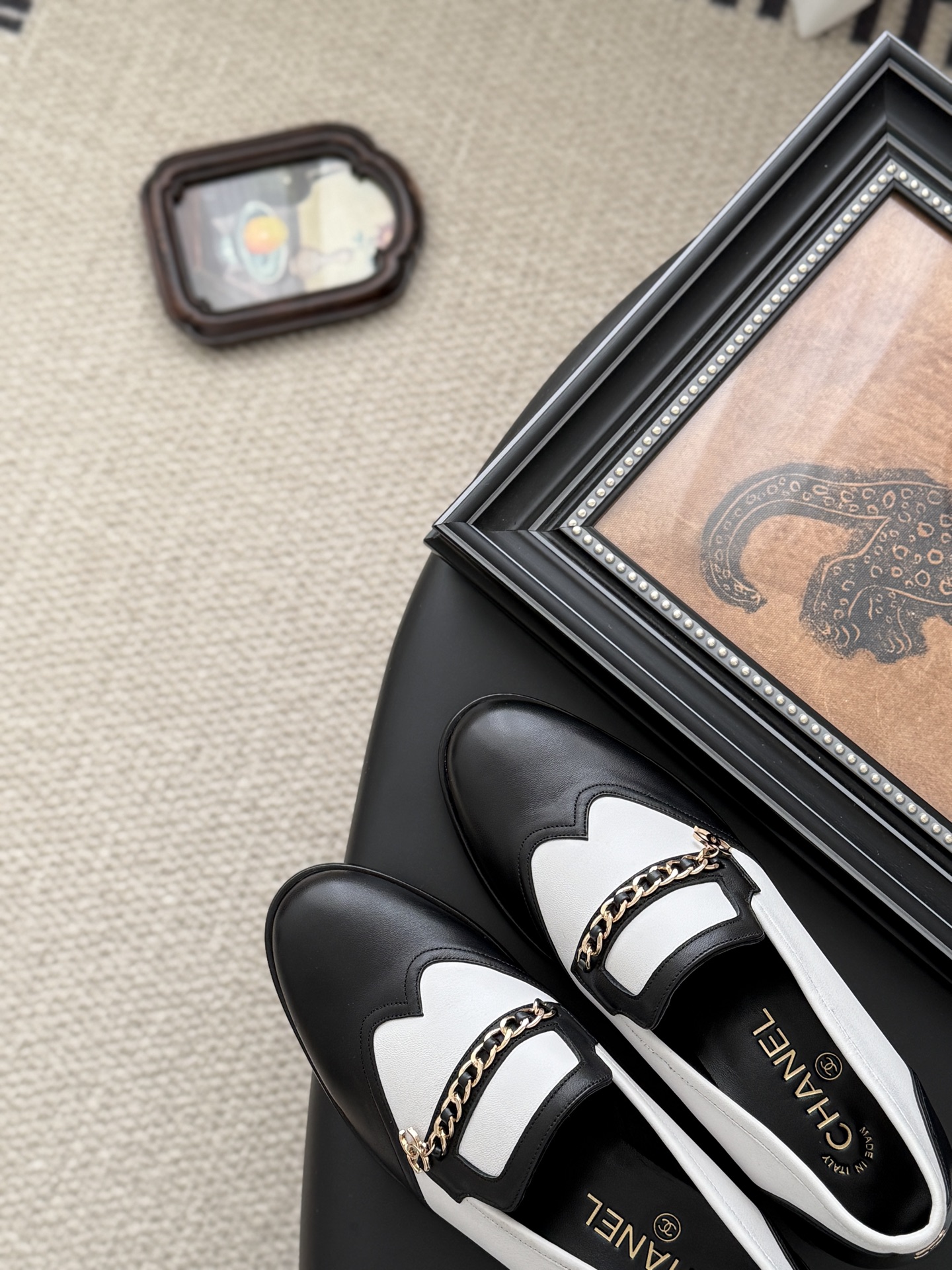 シャネル ローファー レディース メンズ 兼用 通勤 通学 シンプル ブラック ホワイト 2way シューズ 35〜60字 - 画像 7