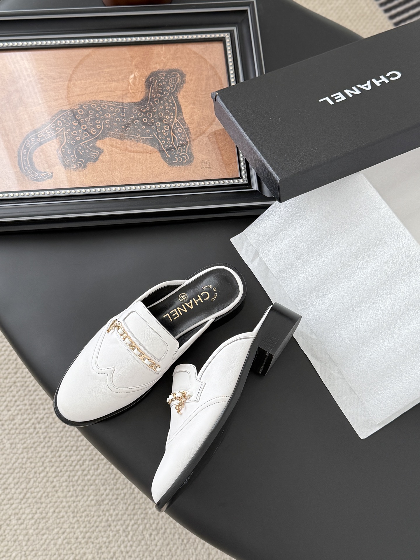 CHANEL シャネル トゥンベリーローファー レディース メンズ 兼用 通勤 通学 軽量 白 ベージュ - 画像 4