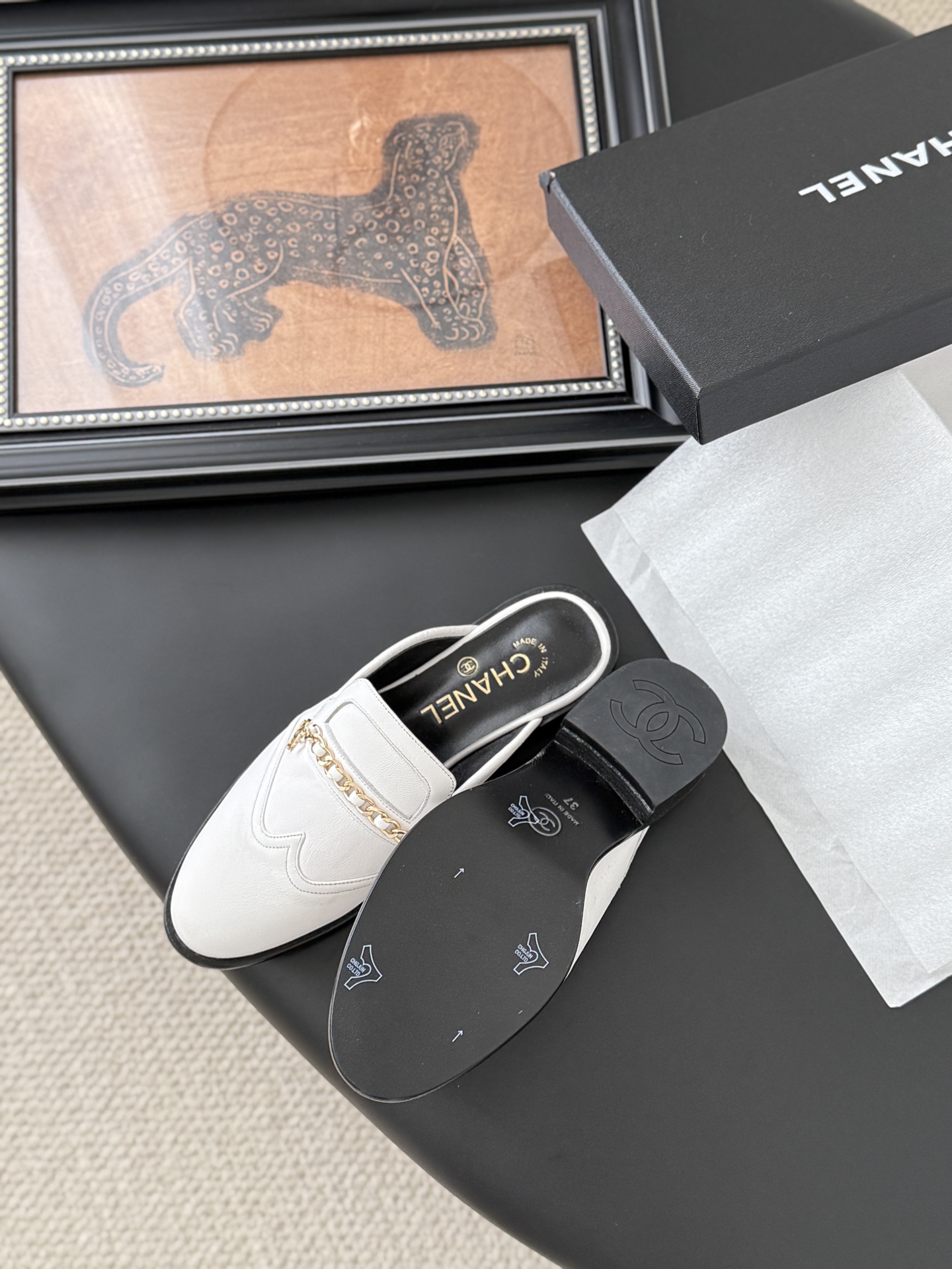 CHANEL シャネル トゥンベリーローファー レディース メンズ 兼用 通勤 通学 軽量 白 ベージュ - 画像 5