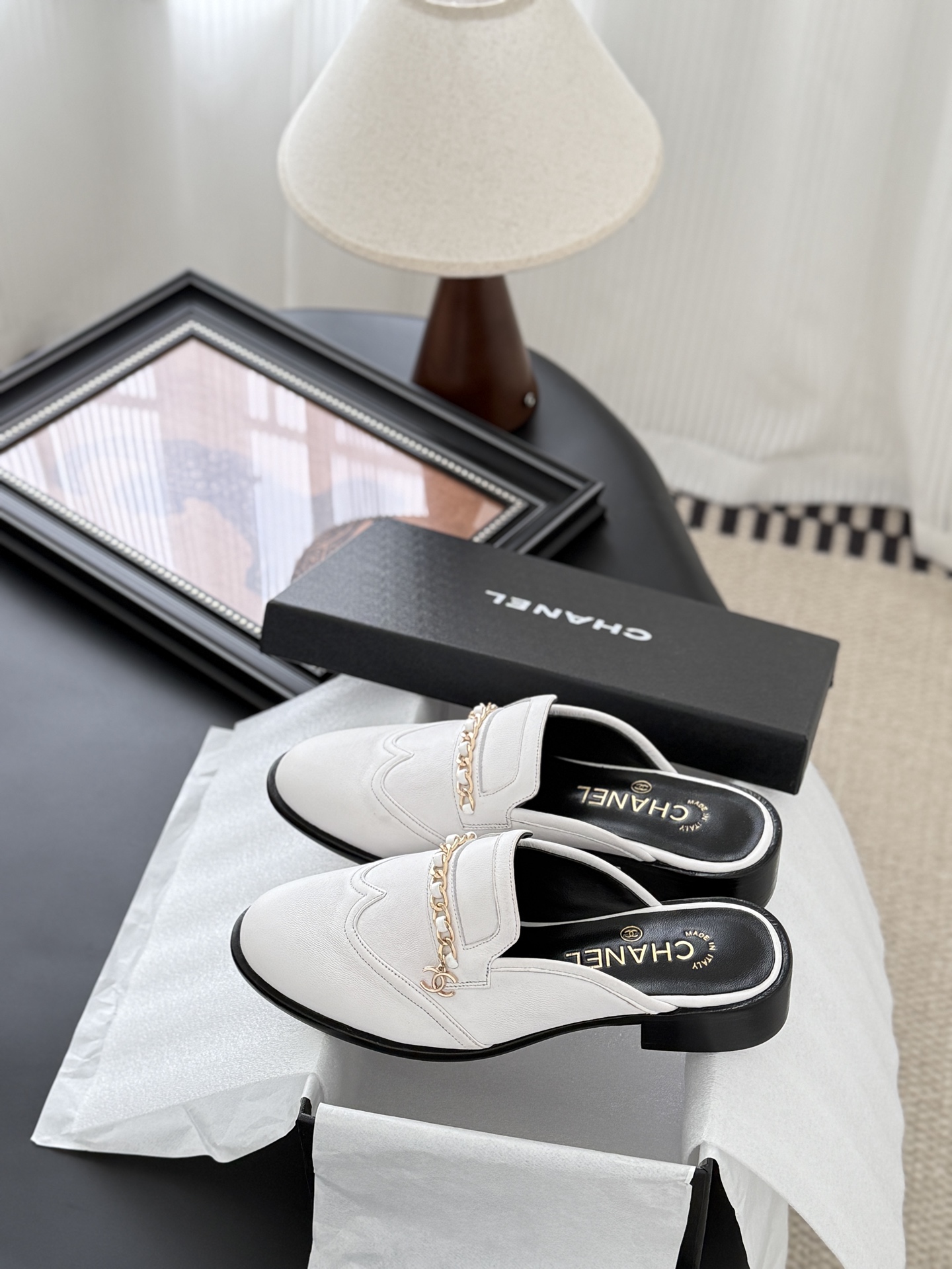 CHANEL シャネル トゥンベリーローファー レディース メンズ 兼用 通勤 通学 軽量 白 ベージュ - 画像 9