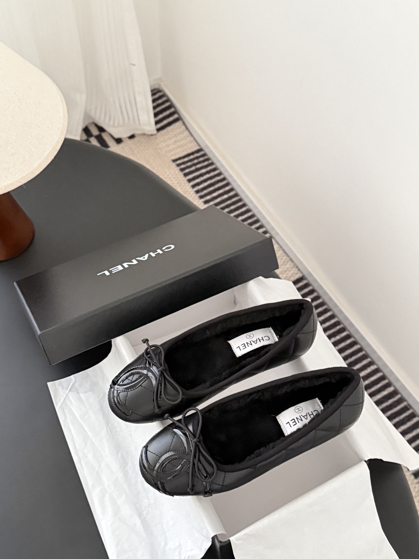 シャネル チェルシー レディース メンズ 兼用 女性用 フラットシューズ 保温 ファッション 黒 - 画像 9