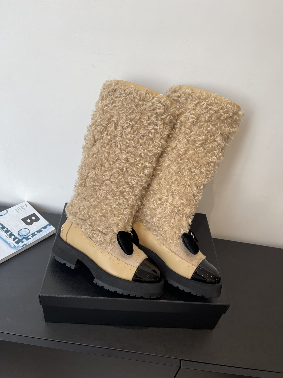 シャネル シャネル ブーツ レディース メンズ 兼用 ブーツ 通勤 通学 あたたかい 黒 ベージュ 36C 60文字 - 画像 3