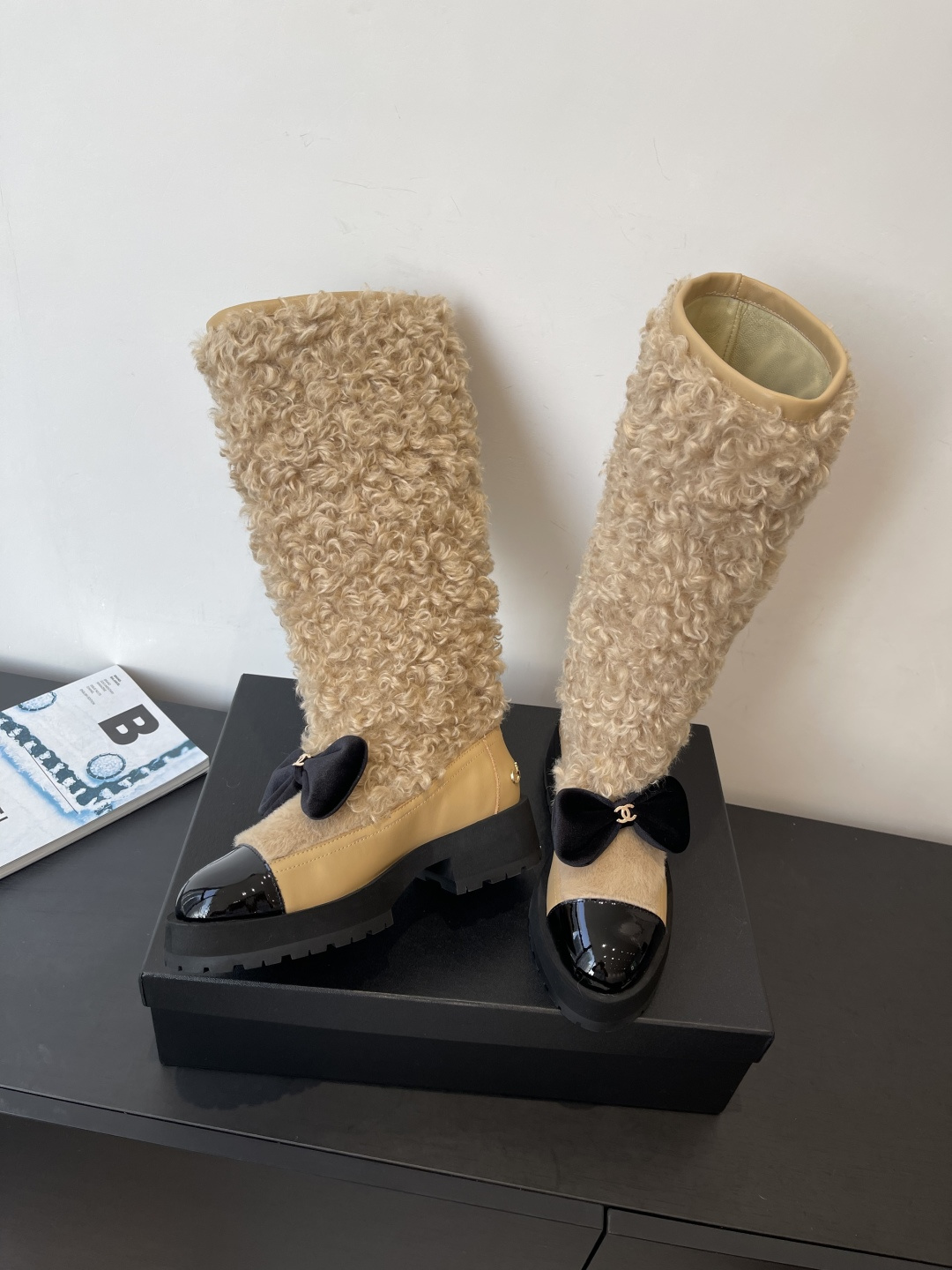 シャネル シャネル ブーツ レディース メンズ 兼用 ブーツ 通勤 通学 あたたかい 黒 ベージュ 36C 60文字 - 画像 4