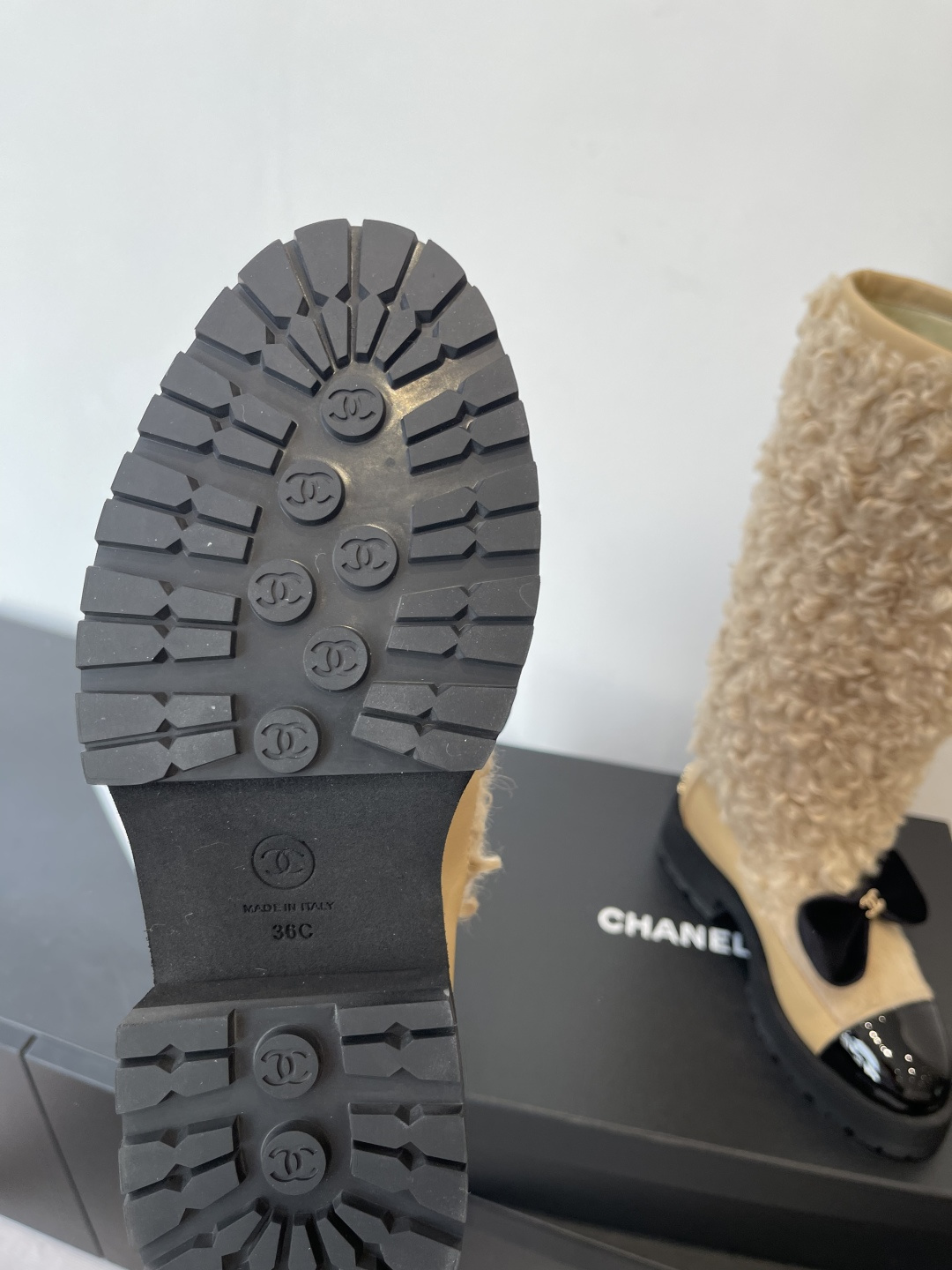 シャネル シャネル ブーツ レディース メンズ 兼用 ブーツ 通勤 通学 あたたかい 黒 ベージュ 36C 60文字 - 画像 5