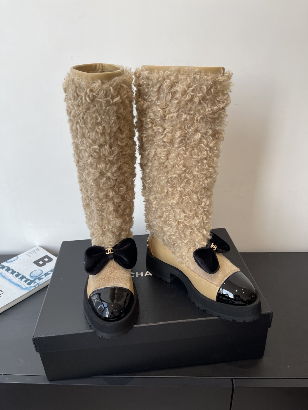 シャネル シャネル ブーツ レディース メンズ 兼用 ブーツ 通勤 通学 あたたかい 黒 ベージュ 36C 60文字 - 画像 6