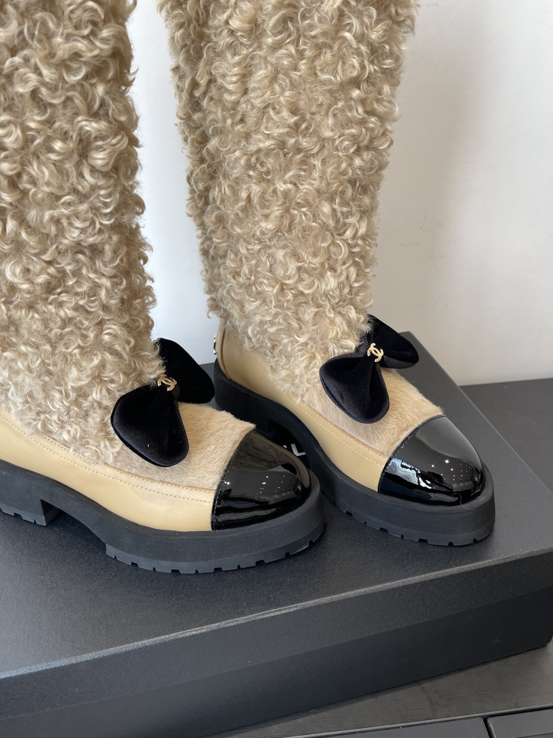 シャネル シャネル ブーツ レディース メンズ 兼用 ブーツ 通勤 通学 あたたかい 黒 ベージュ 36C 60文字 - 画像 7