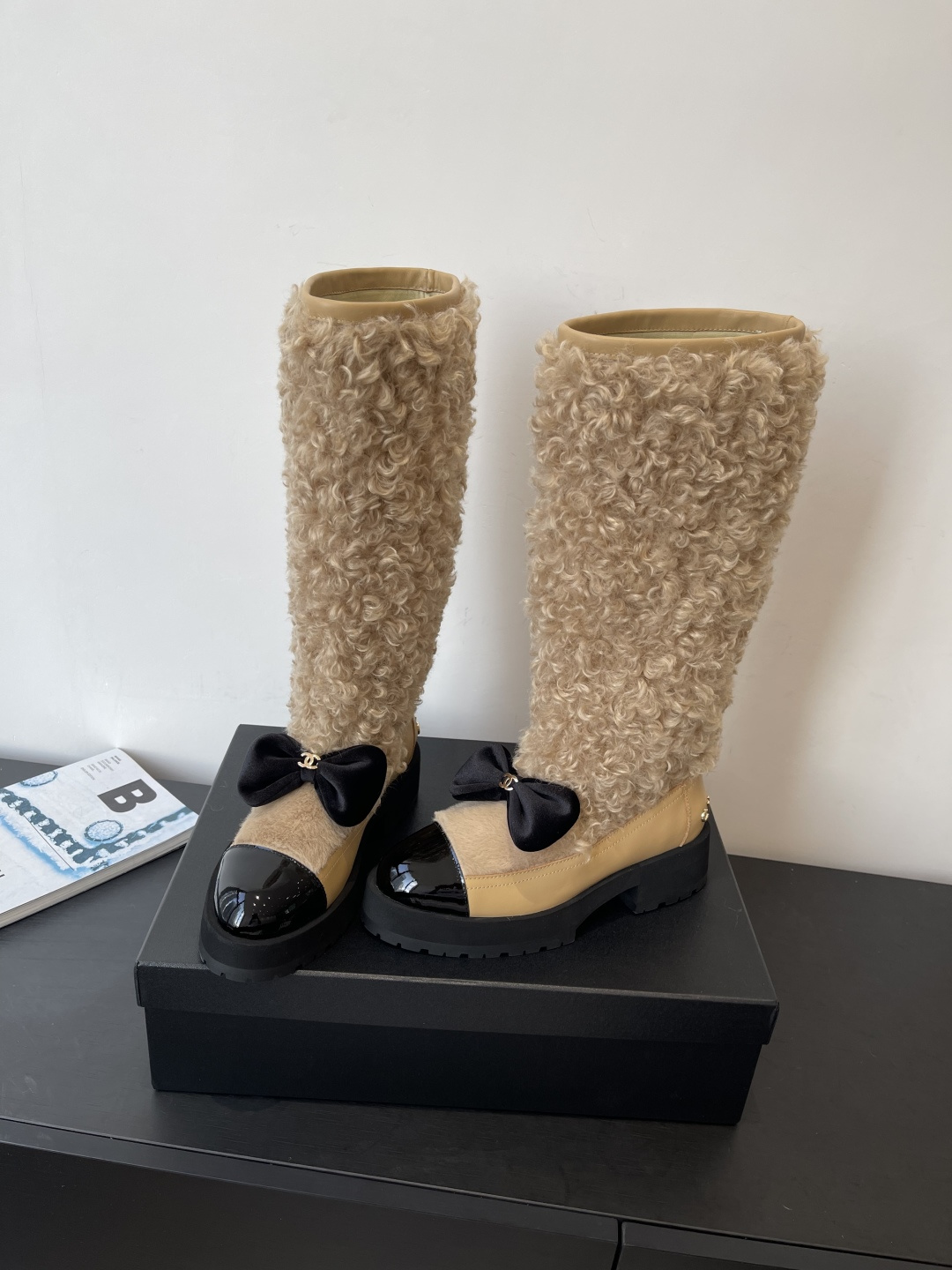 シャネル シャネル ブーツ レディース メンズ 兼用 ブーツ 通勤 通学 あたたかい 黒 ベージュ 36C 60文字 - 画像 9