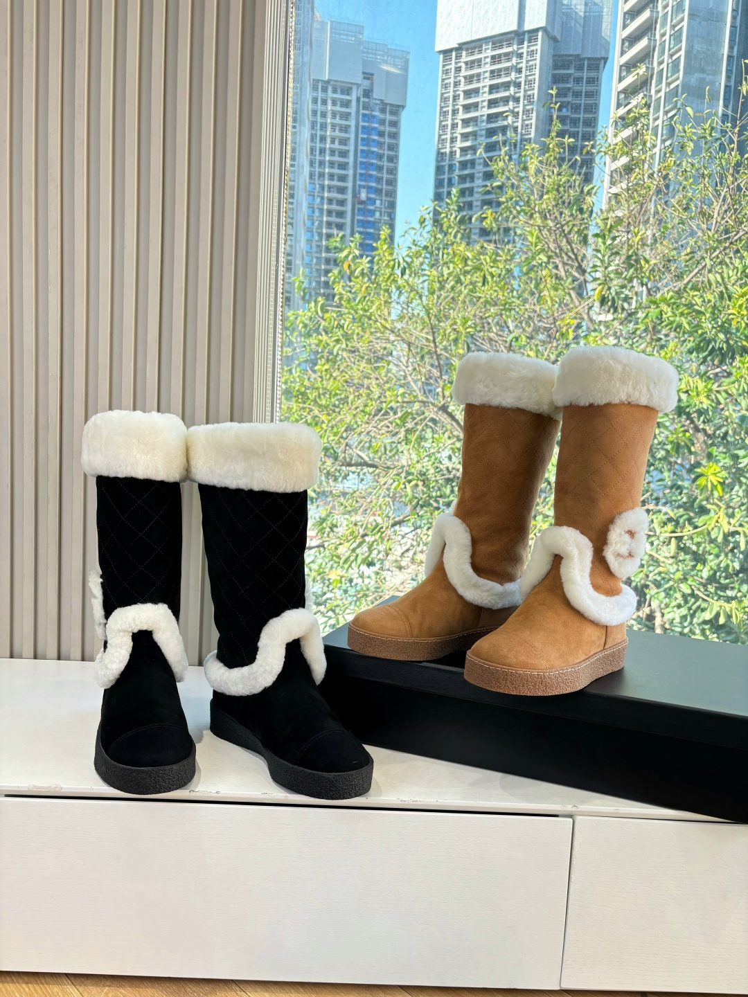 シャネル ブーツ レディース メンズ 兼用 通勤 通学 A4対応 軽量 大容量 黒 白 ベージュ 多色展開 - 画像 2