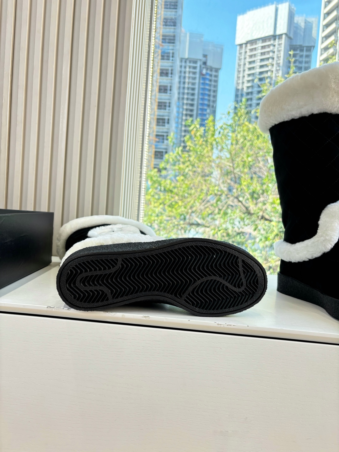 CHANEL シャネル ブーツ レディース メンズ 兼用 保温 軽量 通勤 通学 ブラック - 画像 9